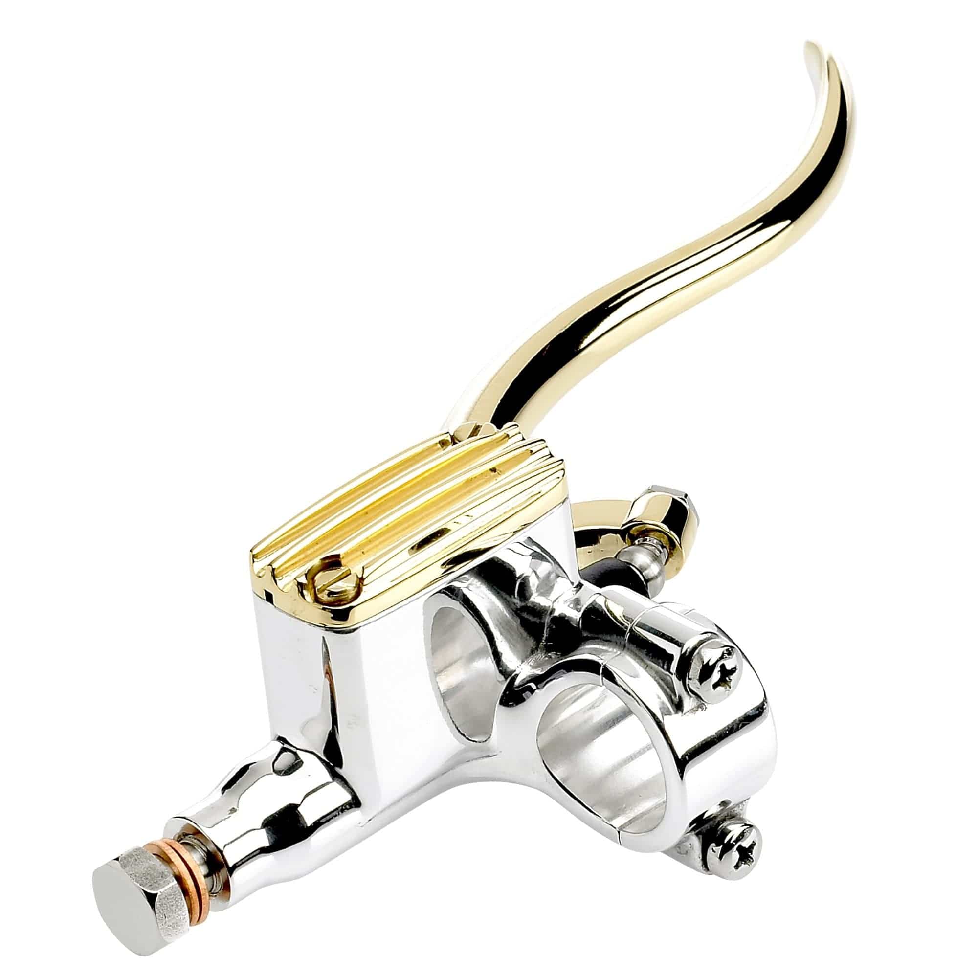 DeLuxe 1 inch Master Cylinder Polished Aluminum & Brass - Image 3