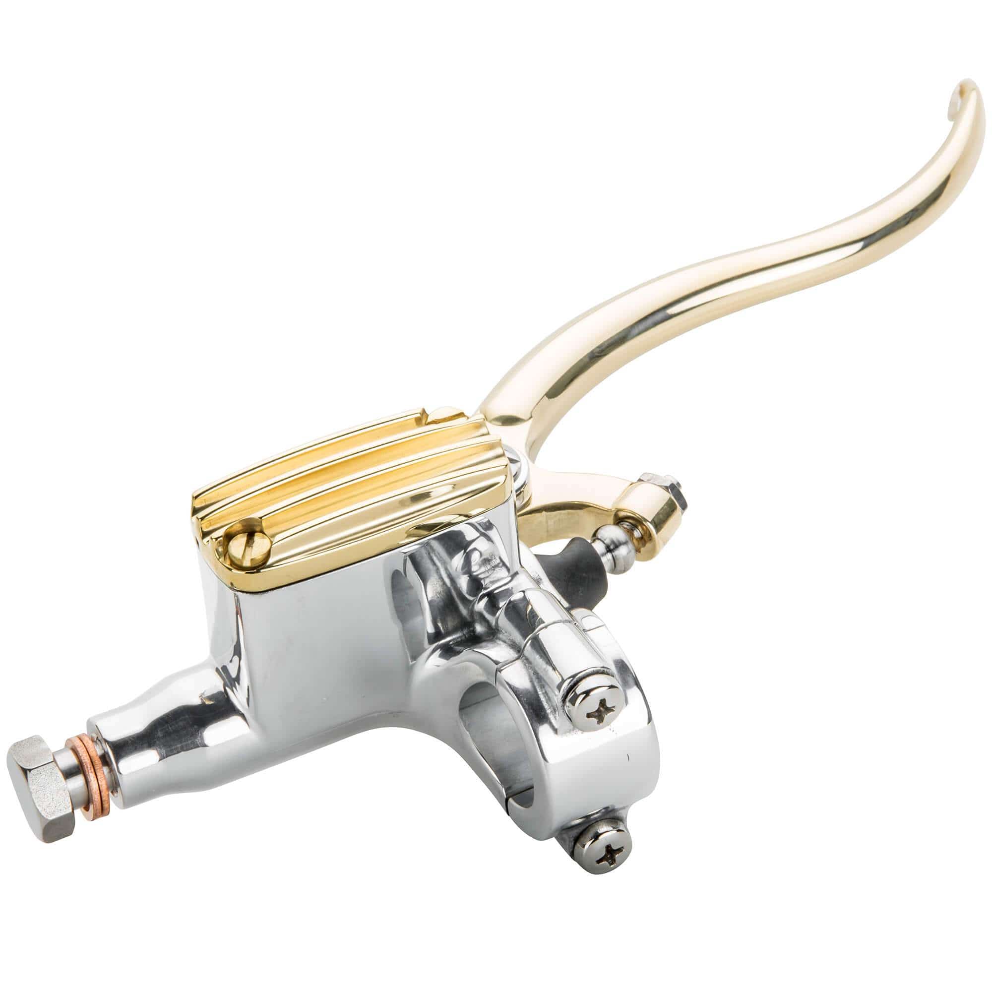 Deluxe 7/8 inch Master Cylinder - Polished Aluminum & Brass