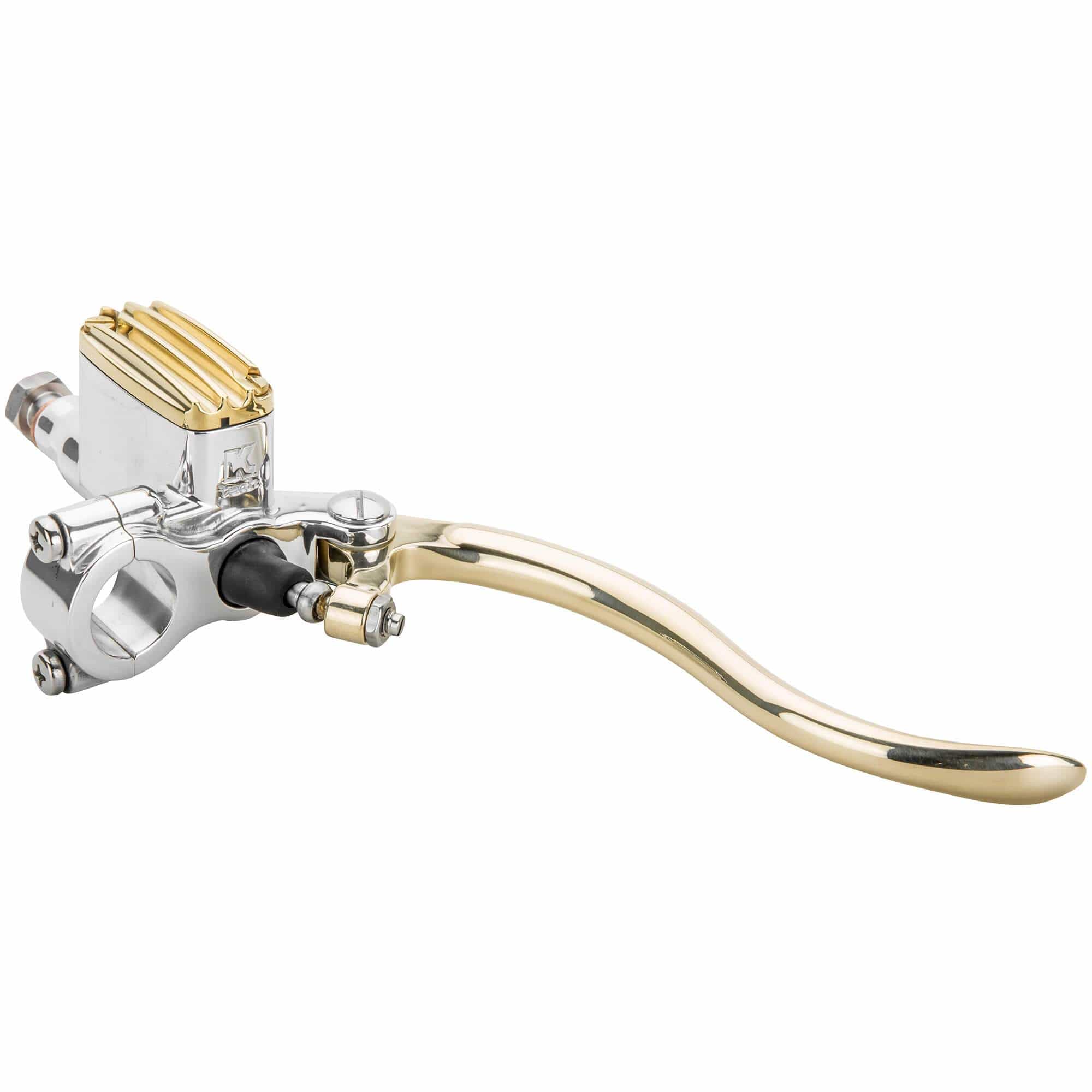 Deluxe 7/8 inch Master Cylinder - Polished Aluminum & Brass - Image 2