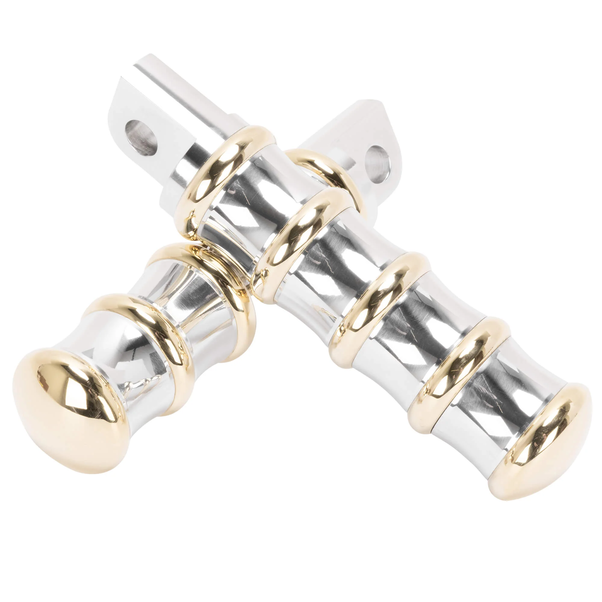 Vintage Line Foot Pegs - Auminum & Brass