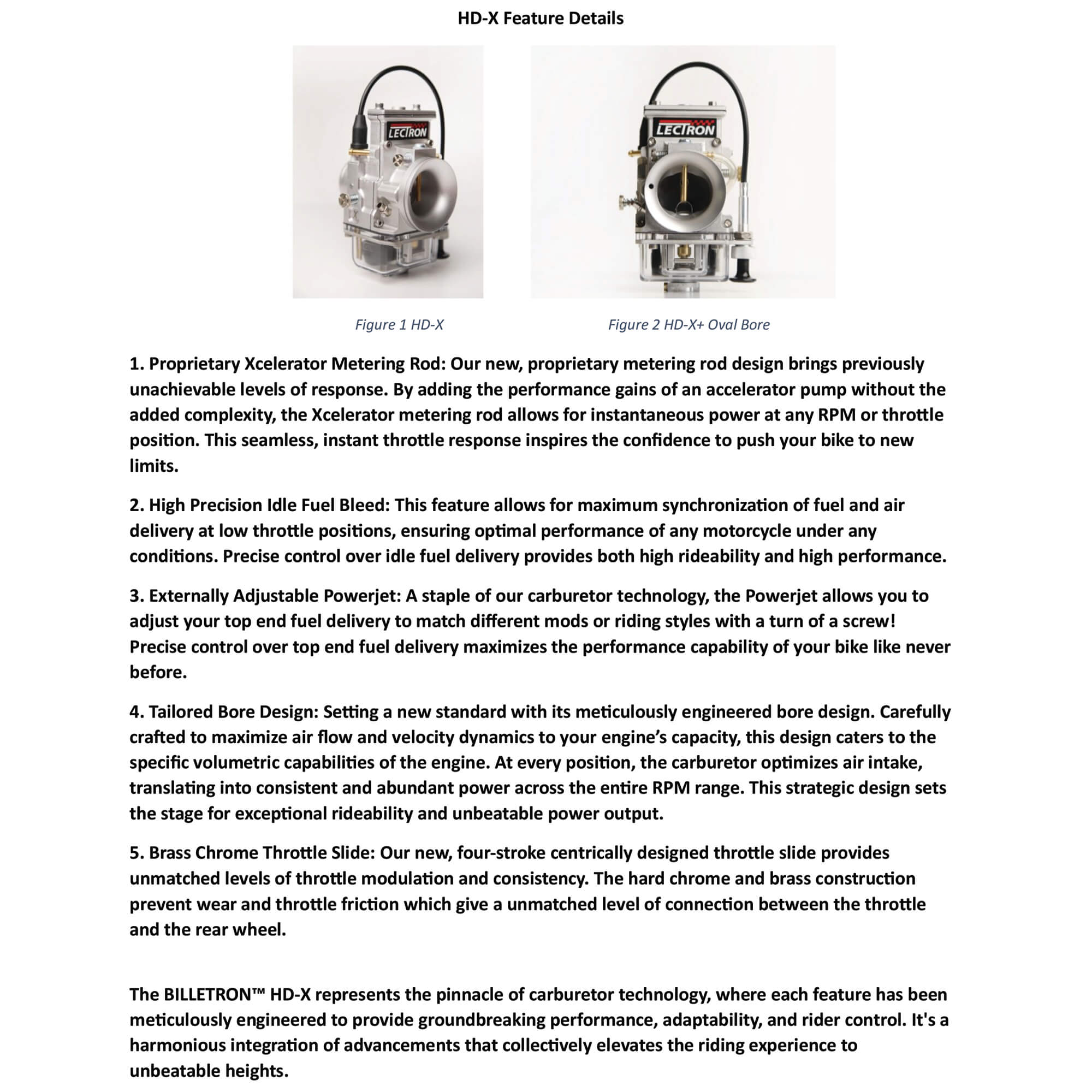 Lectron Billetron Carburetor for 53-100 Cubic Inch Harley-Davidsons - Image 5