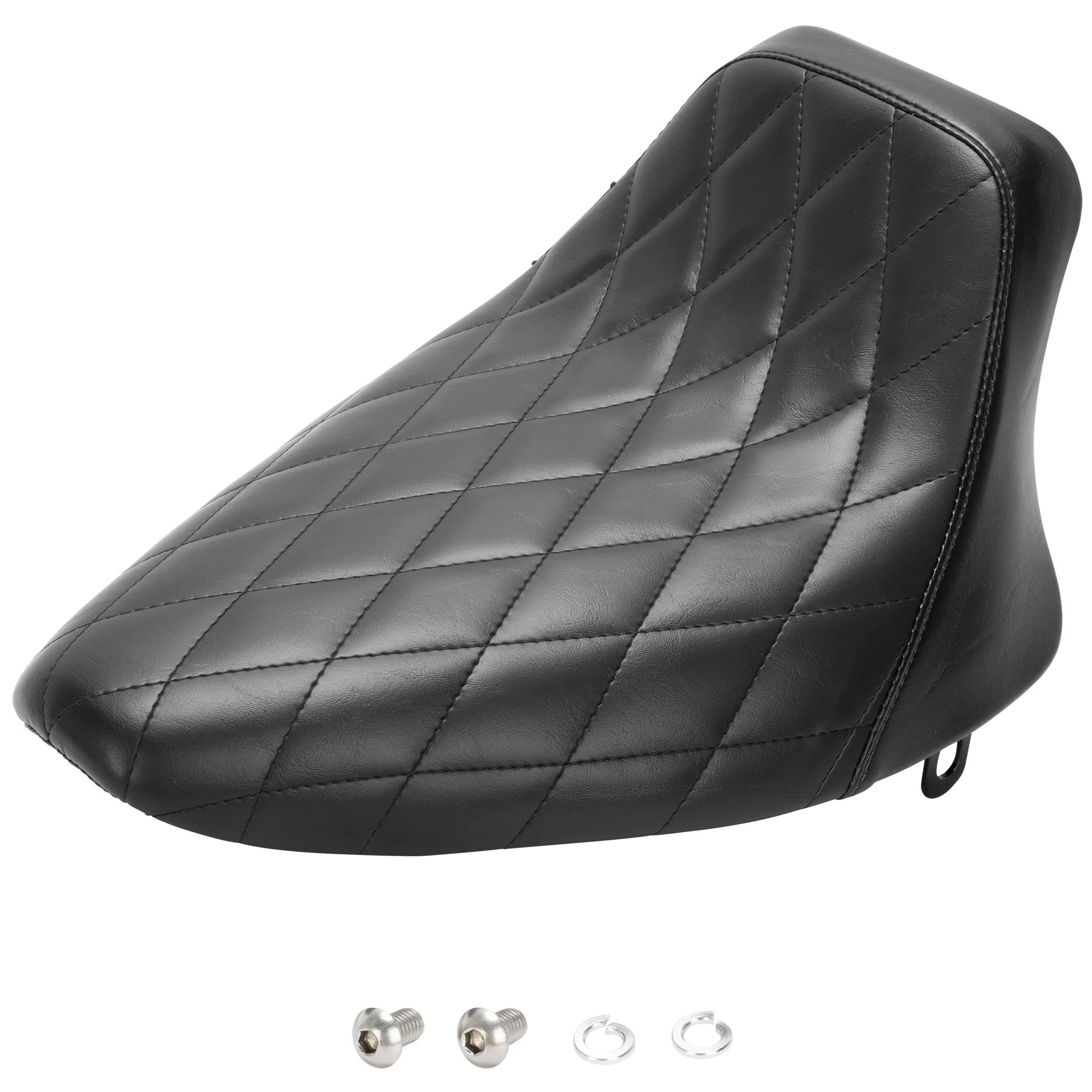 Bare Bones Solo Seat - Diamond - fits 1984-1999 Harley-Davidson Softail