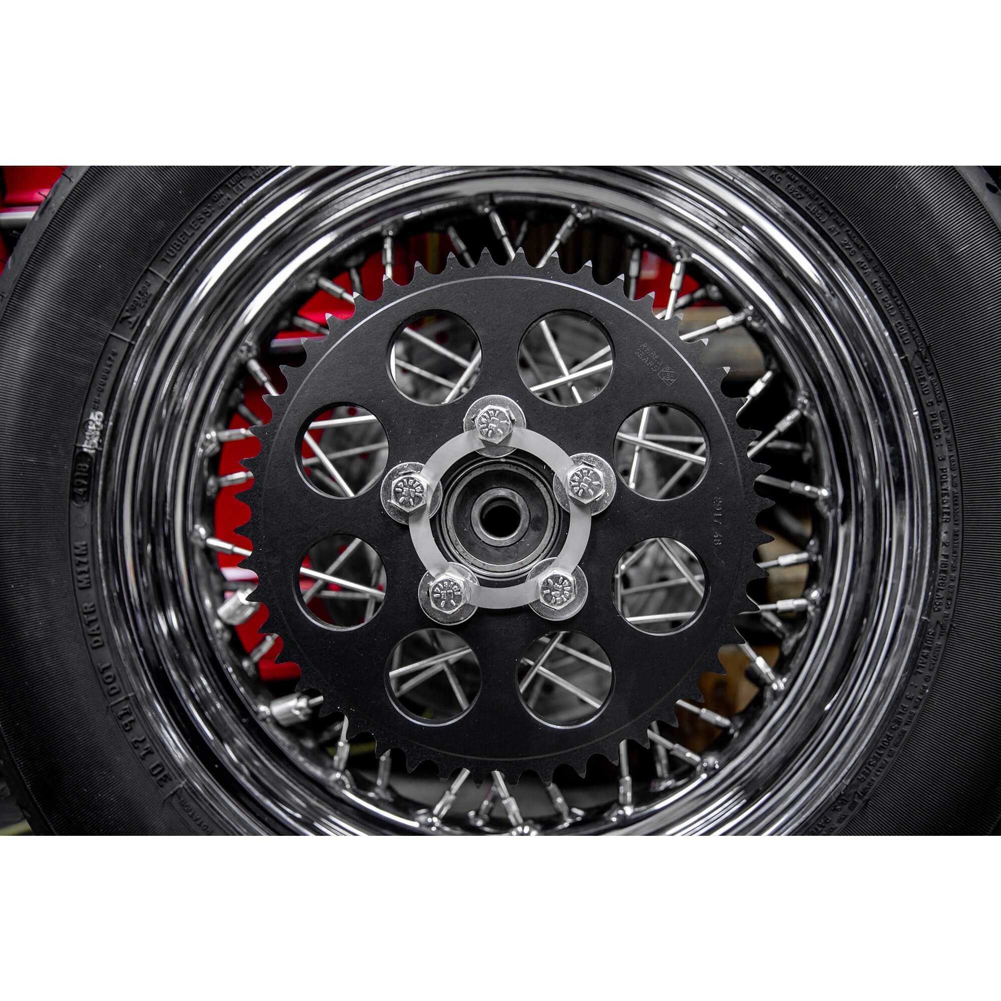 Locking Tab Washer for Harley-Davidson Rear Wheel Pulley / Sprocket - Tumbled Stainless - Image 5