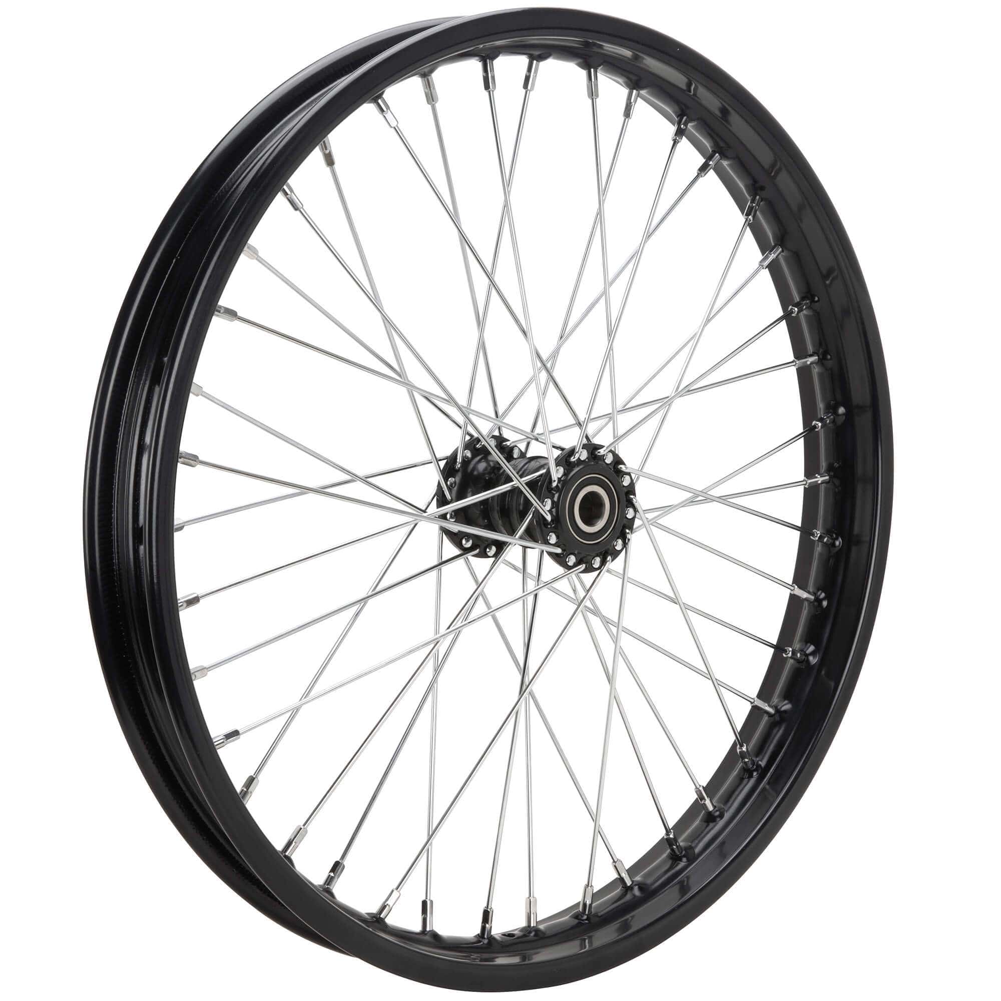 21" Front Ribbed Spool Wheel - 3/4" Bearings - Black