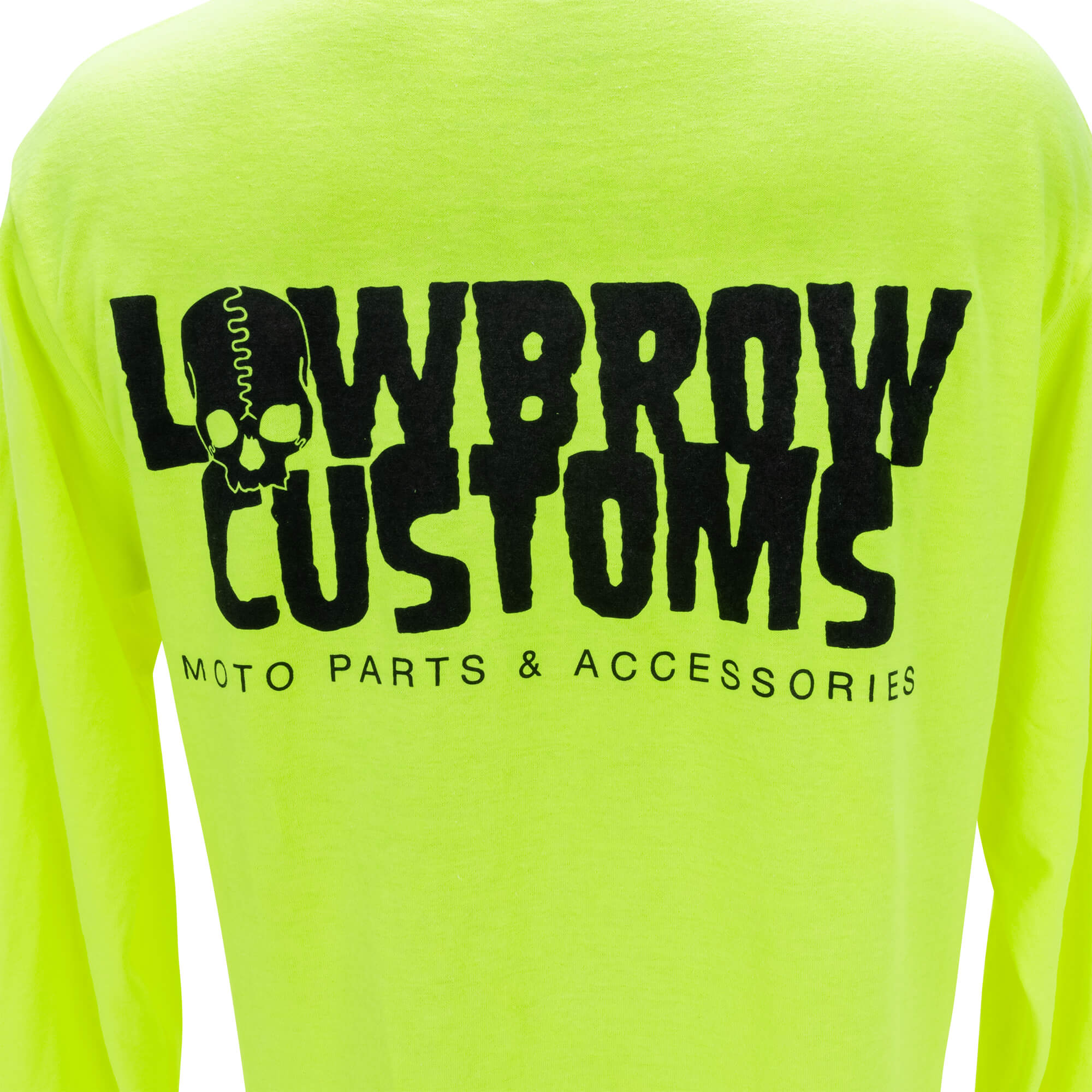 Lowbrow Customs Logo Safety Green Longsleeve Shirt - Image 2