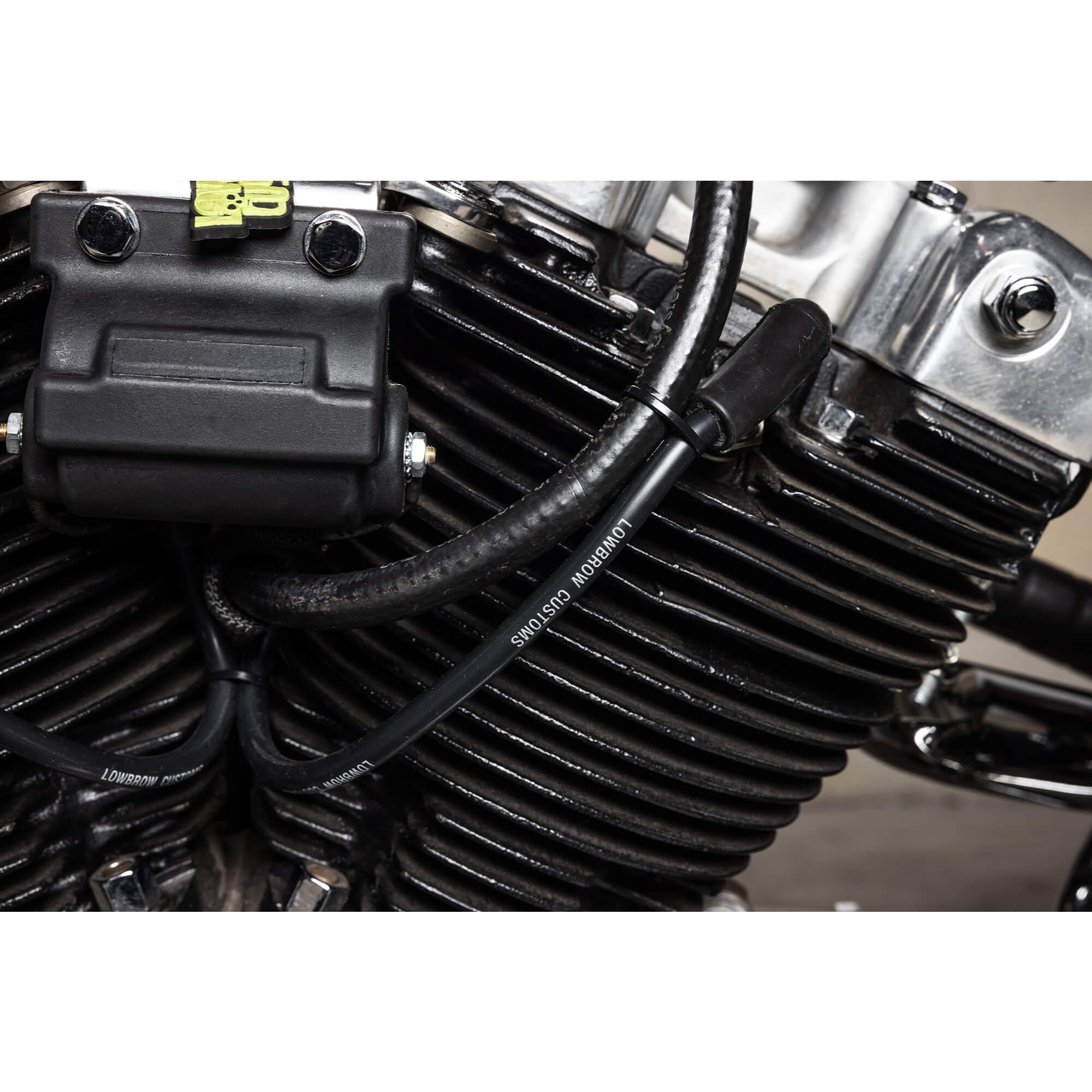Lowbrow Customs Spark Plug Wire Set 1982-1994 Harley FXR and Gasbox Ironhead & Big Twin Top Motor Mounts - Image 12