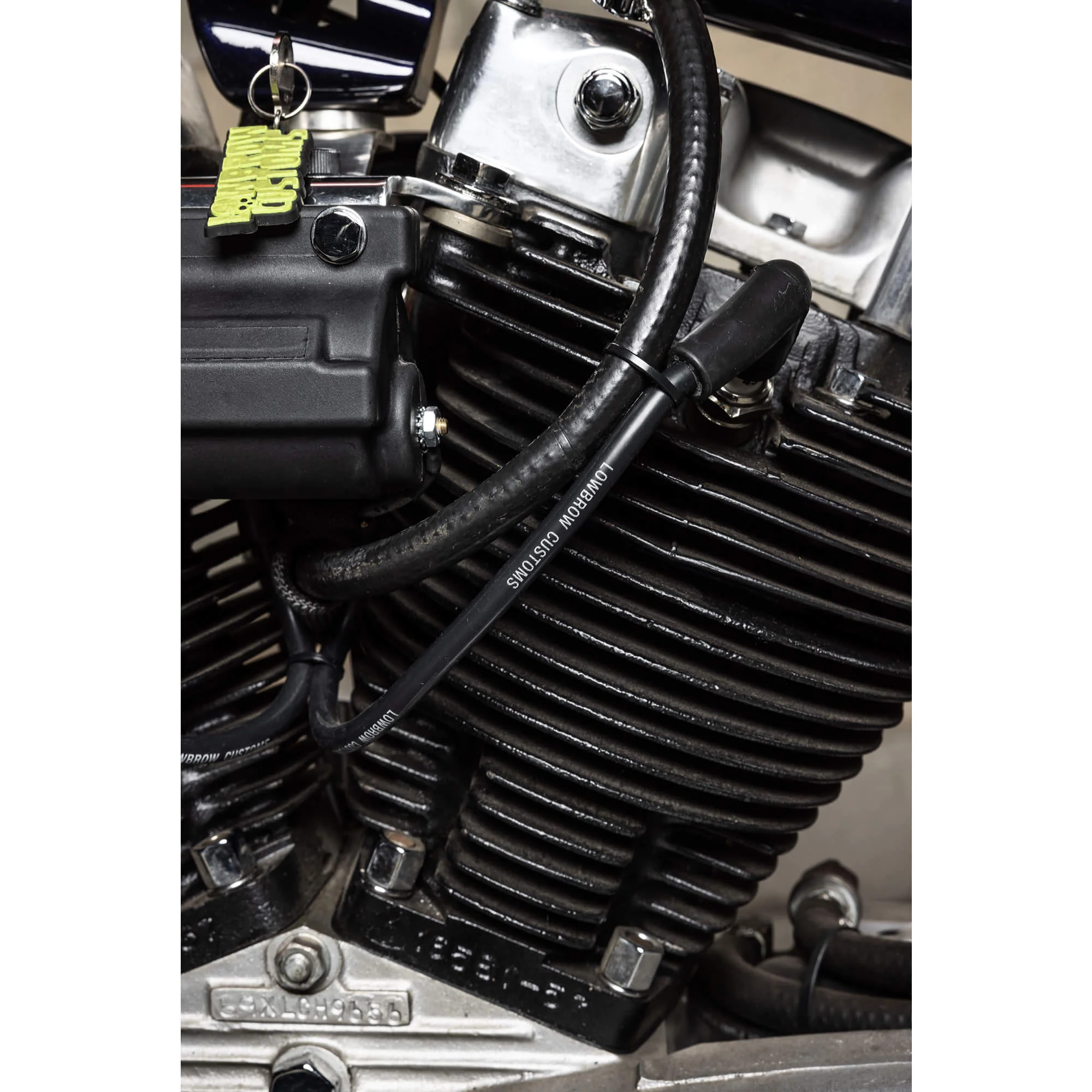Lowbrow Customs Spark Plug Wire Set 1982-1994 Harley FXR and Gasbox Ironhead & Big Twin Top Motor Mounts - Image 14