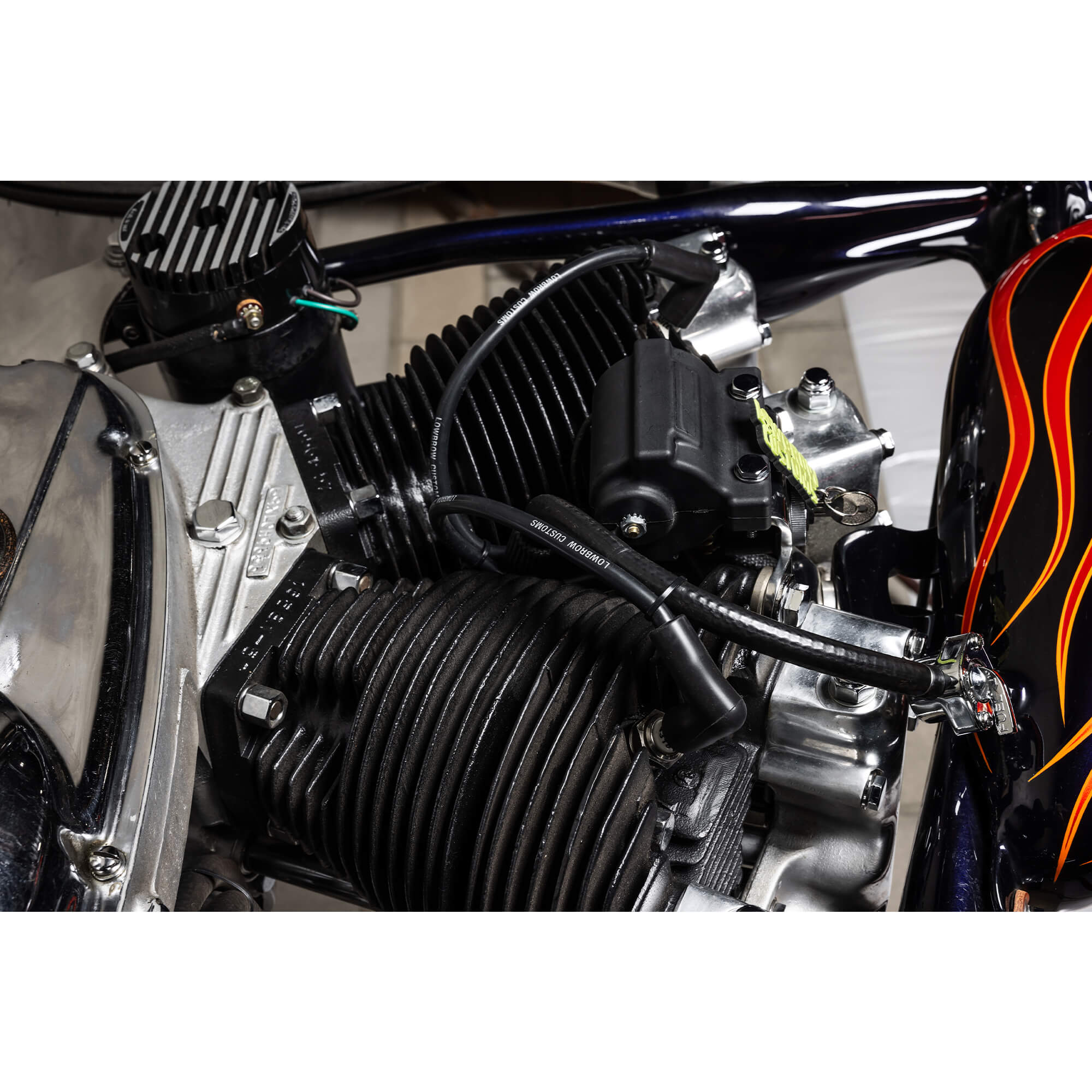 Lowbrow Customs Spark Plug Wire Set 1982-1994 Harley FXR and Gasbox Ironhead & Big Twin Top Motor Mounts - Image 16