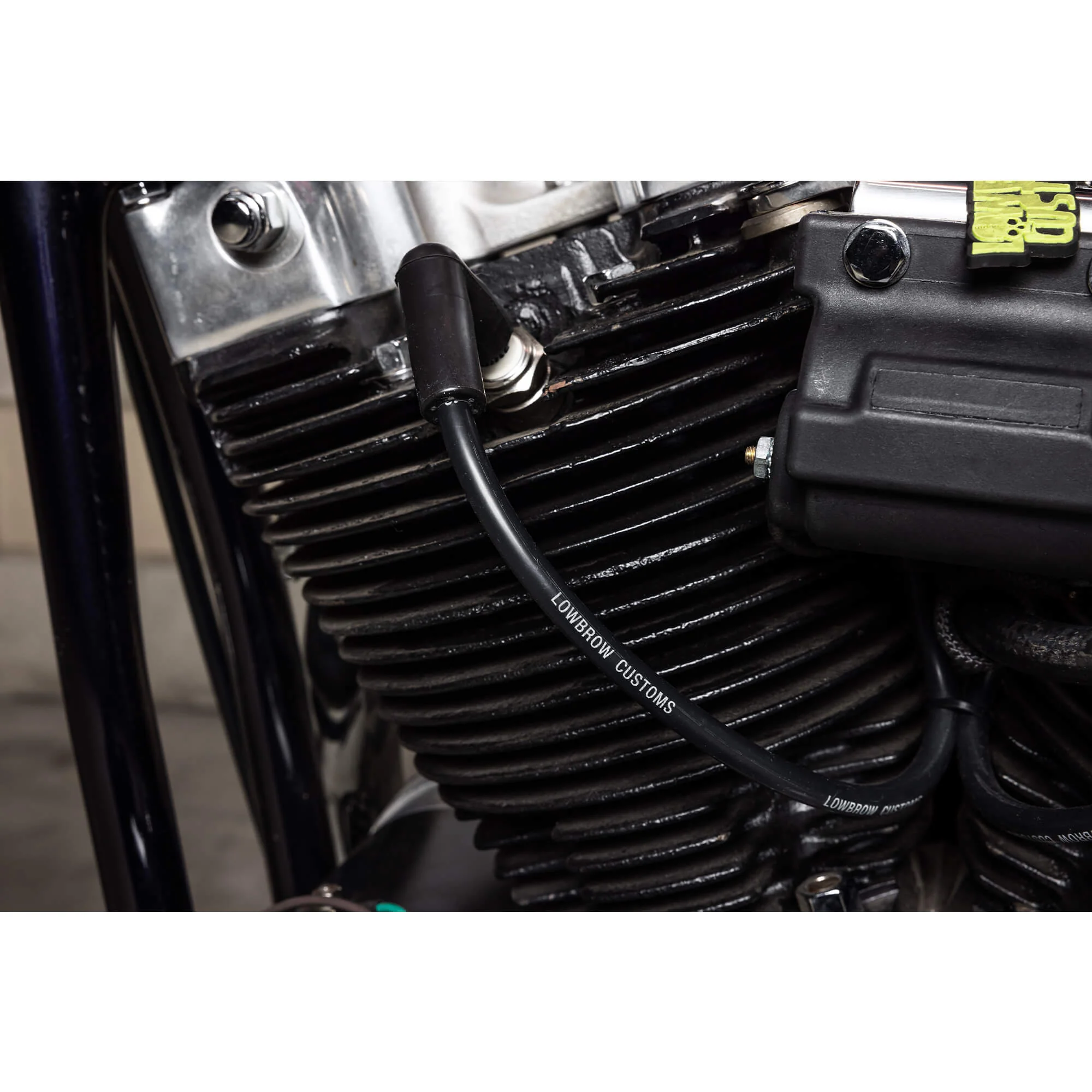 Lowbrow Customs Spark Plug Wire Set 1982-1994 Harley FXR and Gasbox Ironhead & Big Twin Top Motor Mounts - Image 9
