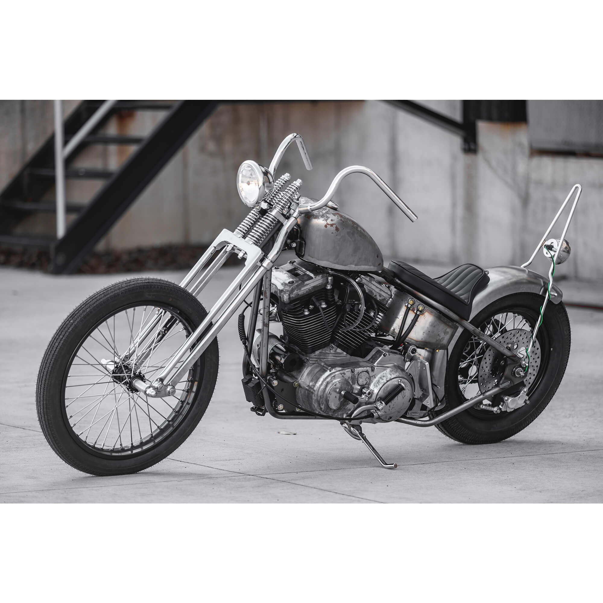 Lowbrow Customs Springer Buckhorn Handlebars - 1 inch - Chrome - Image 4