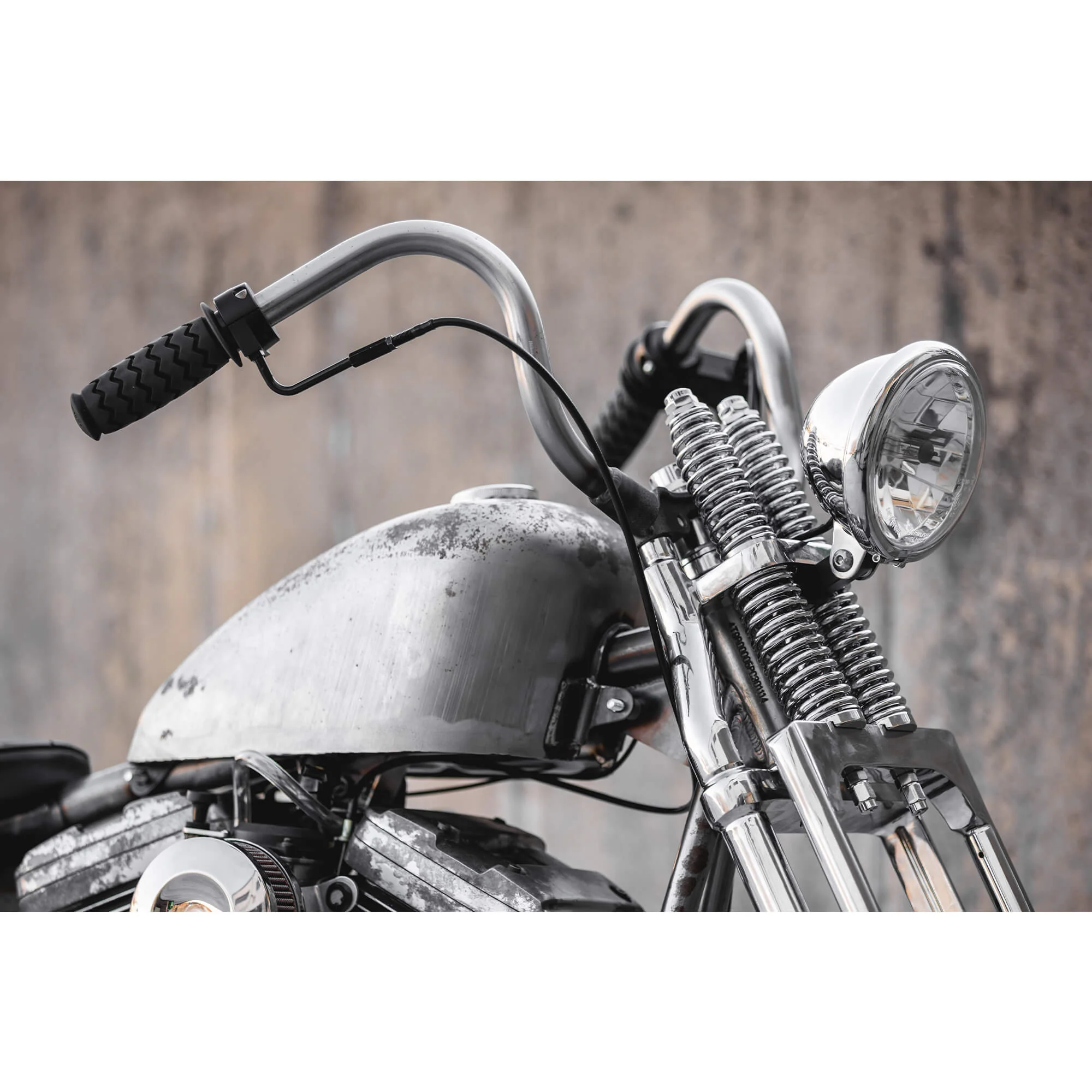 Lowbrow Customs Springer Buckhorn Handlebars - 1 inch - Raw - Image 14