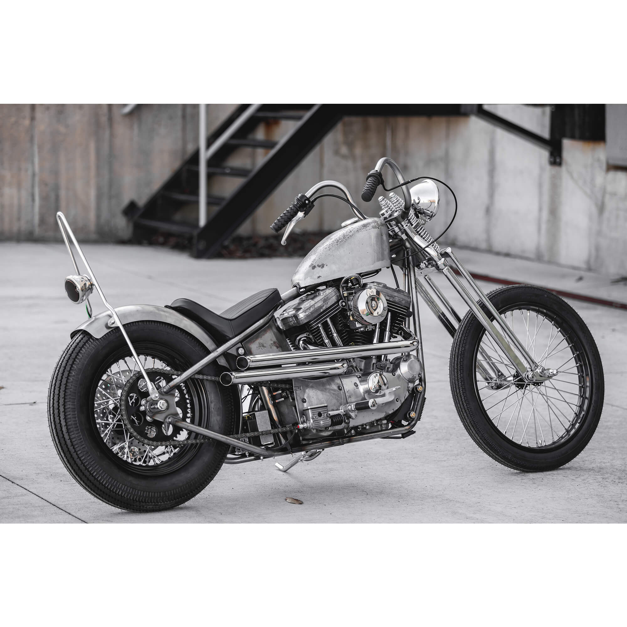 Lowbrow Customs Springer Buckhorn Handlebars - 1 inch - Raw - Image 15
