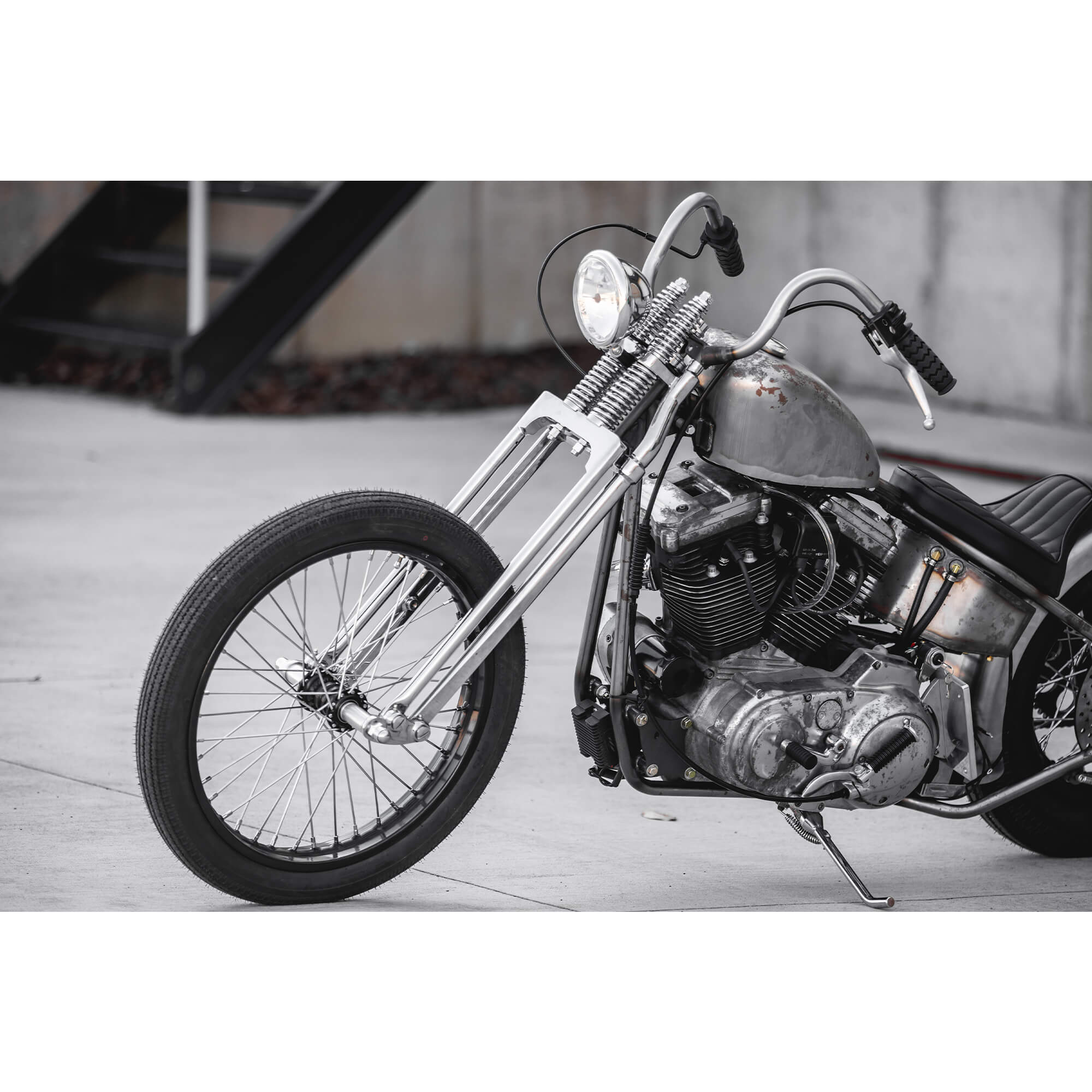 Lowbrow Customs Springer Buckhorn Handlebars - 1 inch - Raw - Image 16