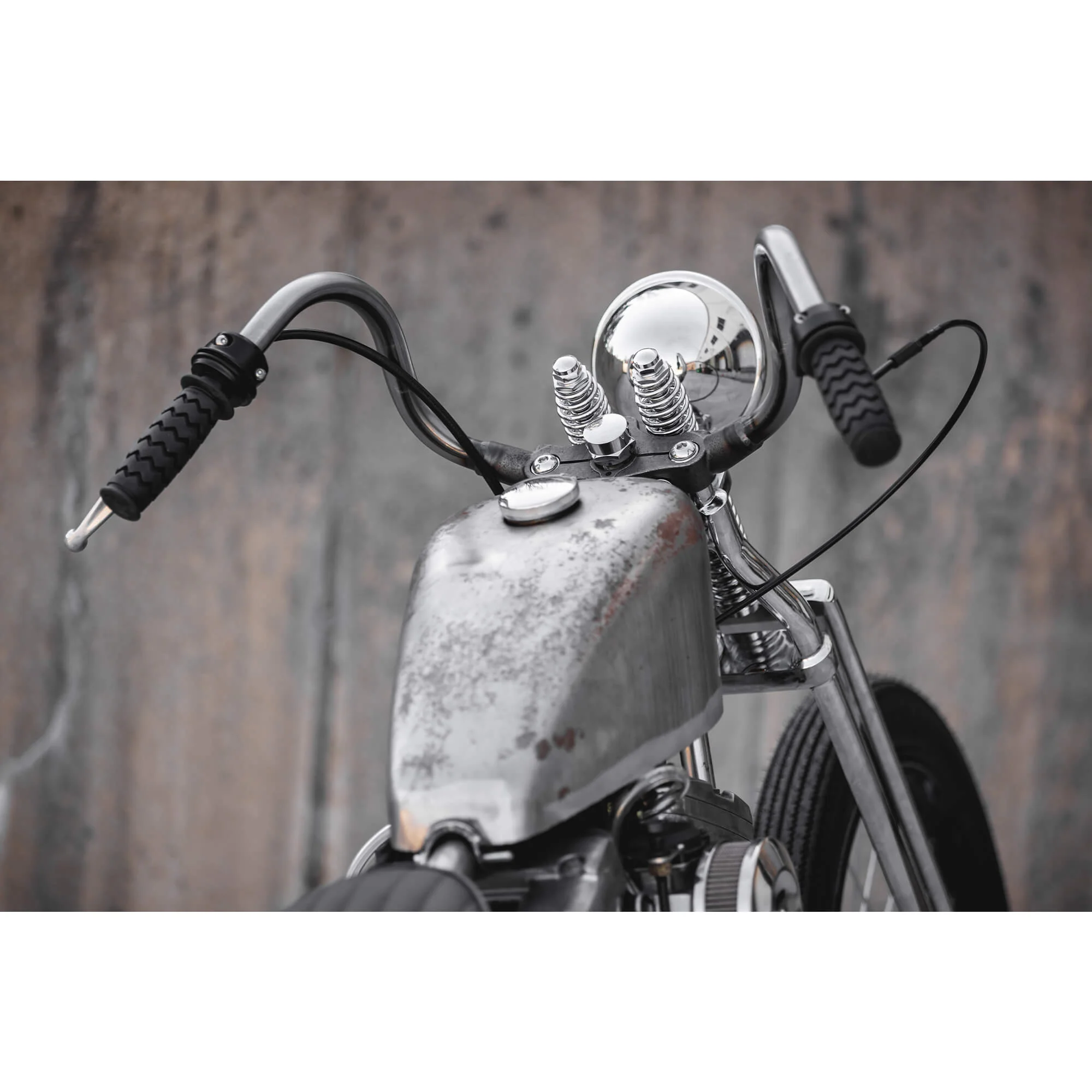 Lowbrow Customs Springer Buckhorn Handlebars - 1 inch - Raw - Image 5