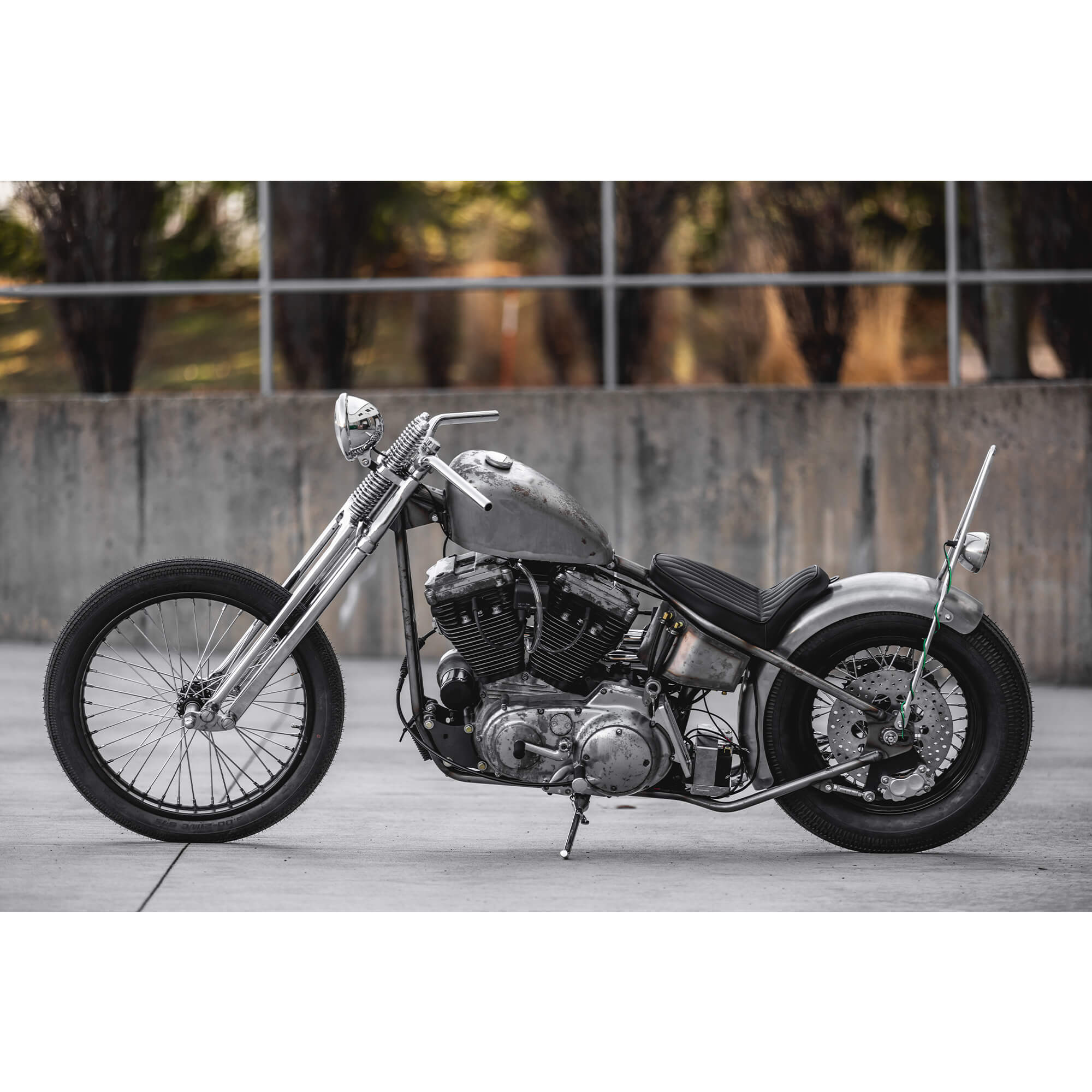 Lowbrow Customs Springer Lil Speedies Handlebars - 1 inch - Chrome - Image 18