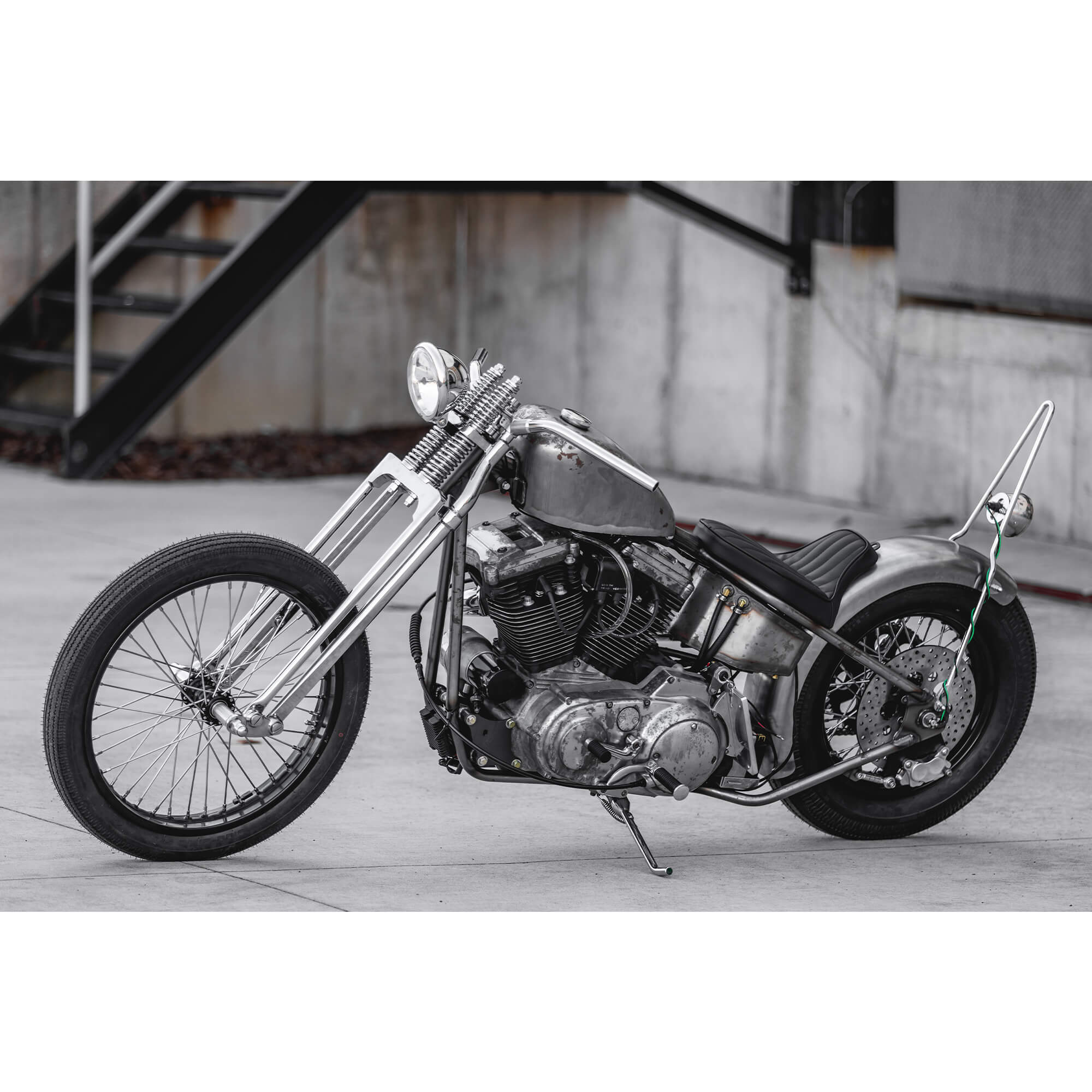 Lowbrow Customs Springer Lil Speedies Handlebars - 1 inch - Chrome - Image 19