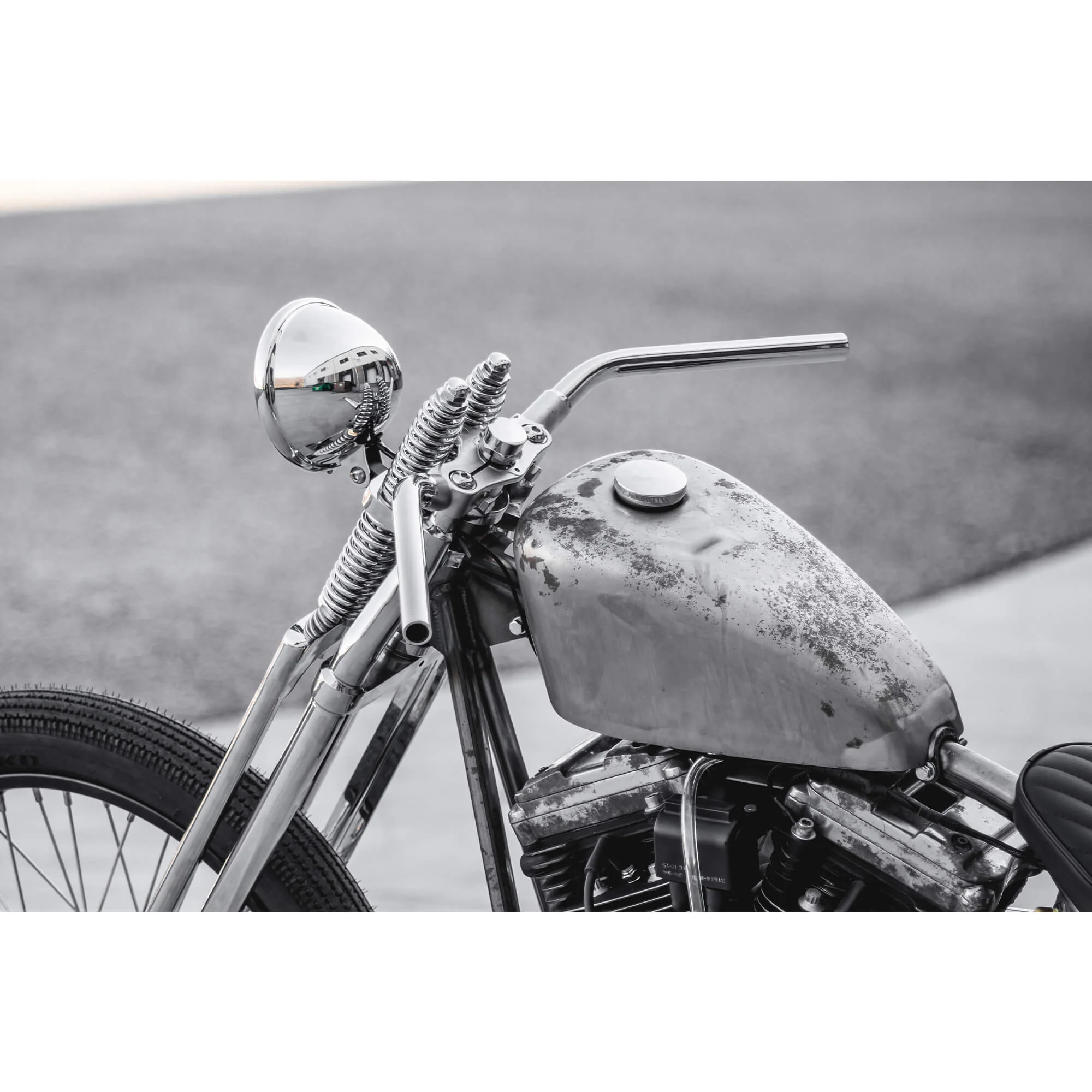 Lowbrow Customs Springer Lil Speedies Handlebars - 1 inch - Chrome - Image 20