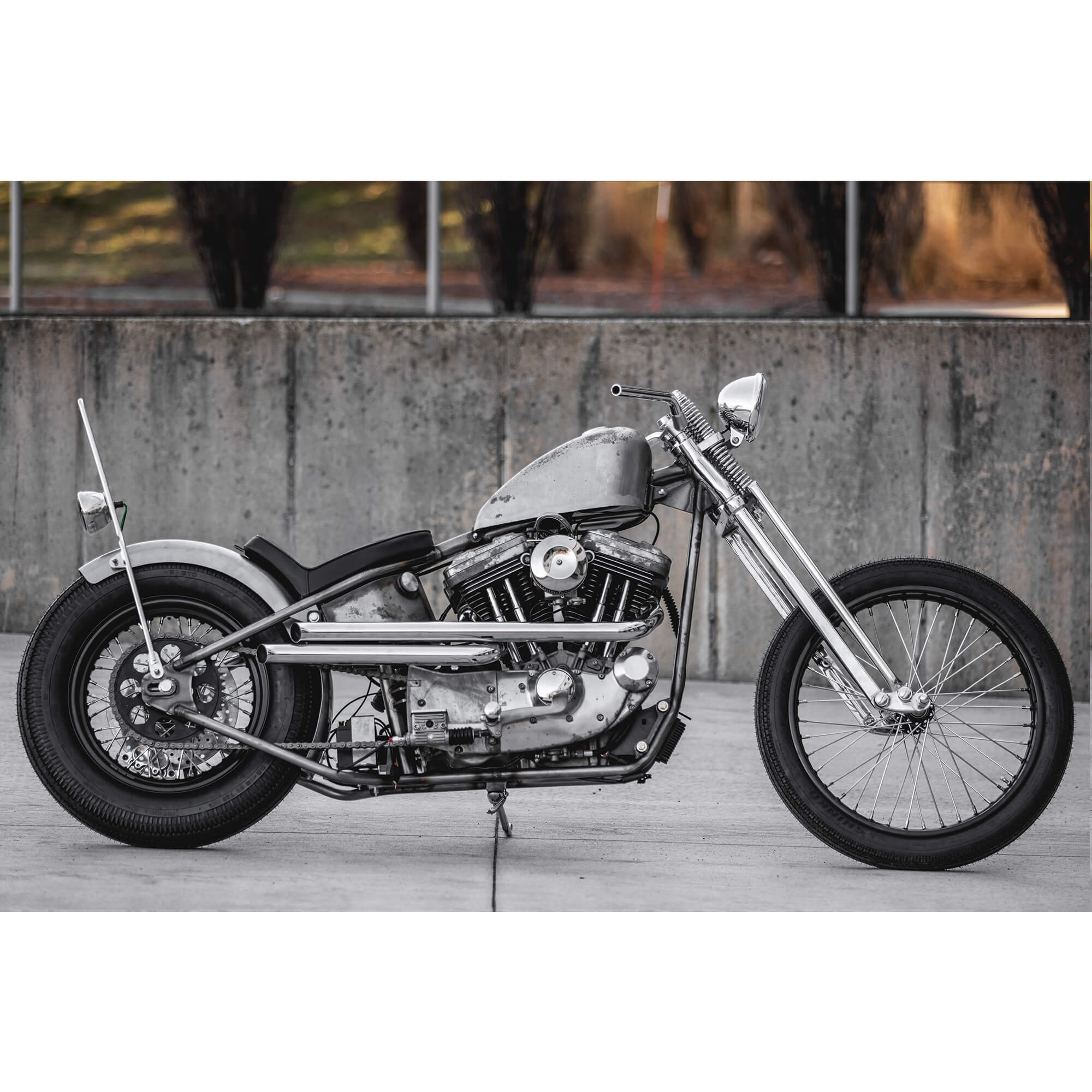 Lowbrow Customs Springer Lil Speedies Handlebars - 1 inch - Chrome - Image 4