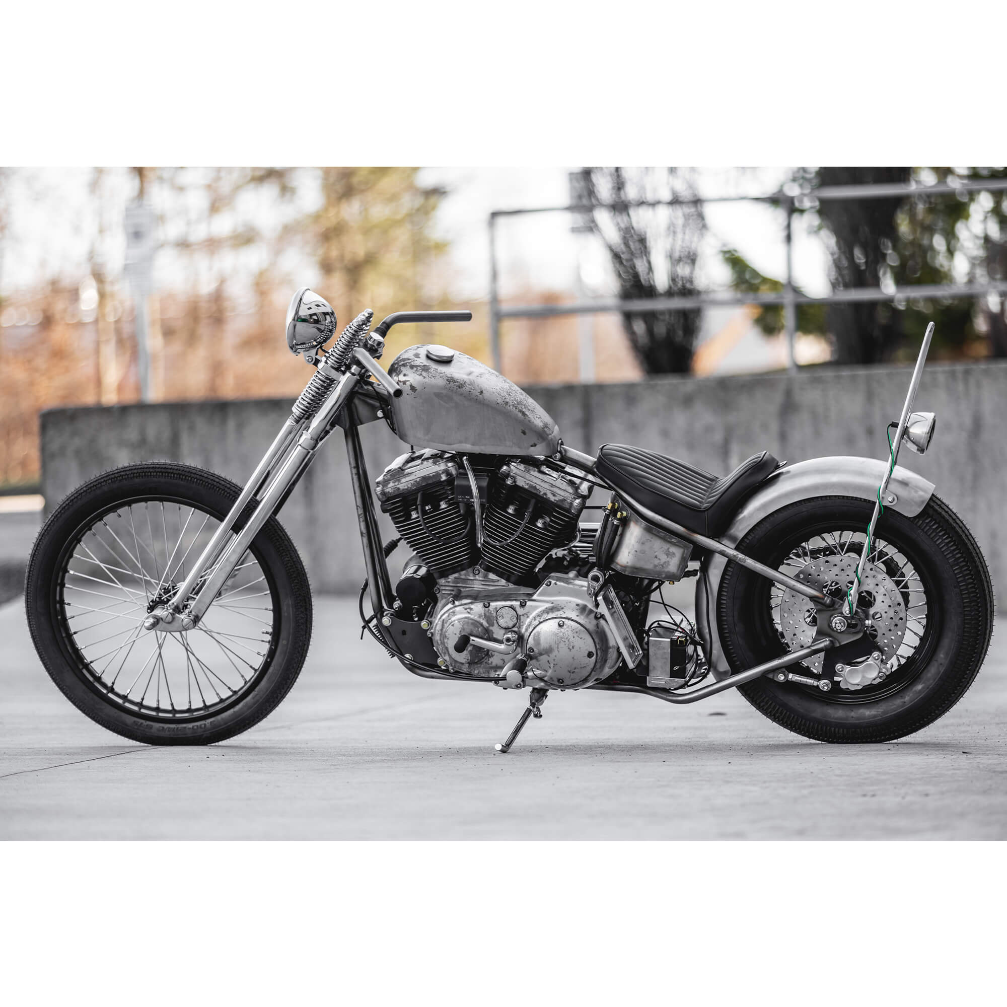 Lowbrow Customs Springer Lil Speedies Handlebars - 1 inch - Raw - Image 16