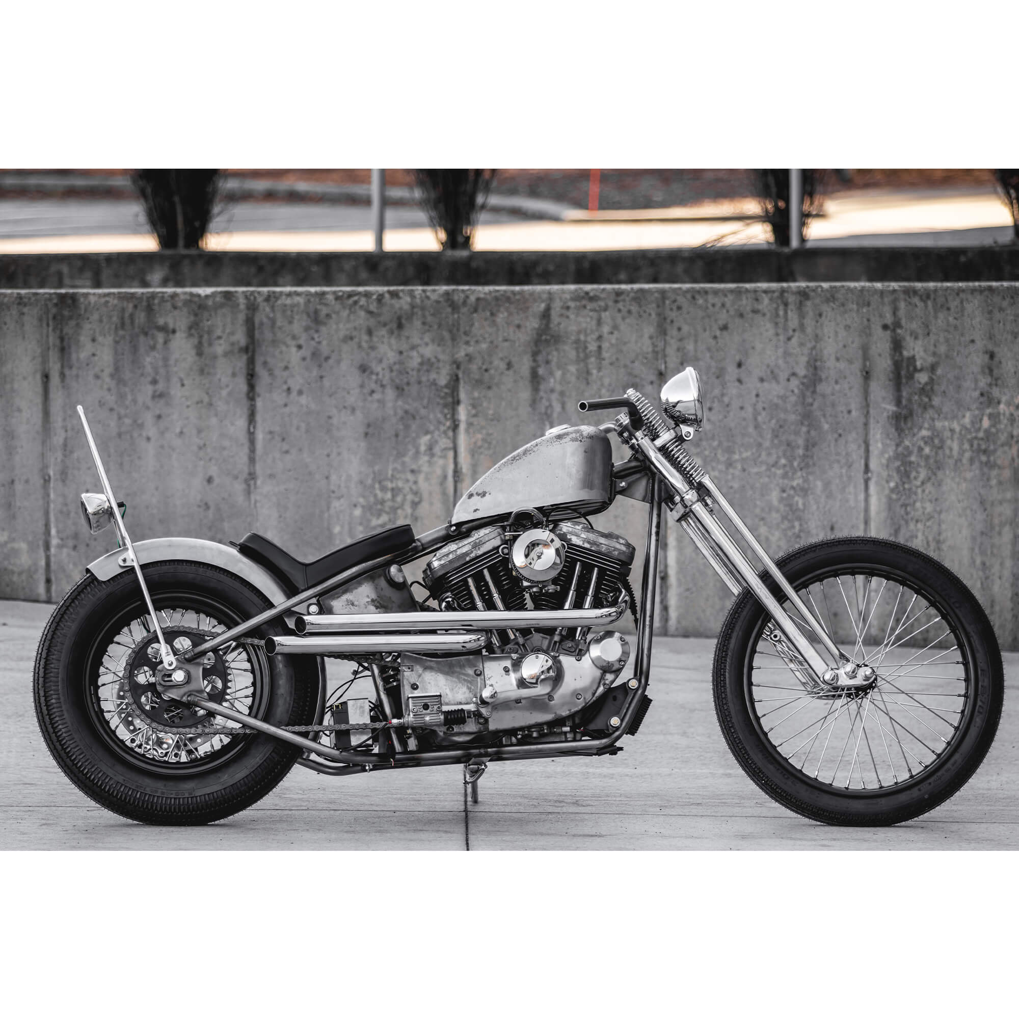 Lowbrow Customs Springer Lil Speedies Handlebars - 1 inch - Raw - Image 4