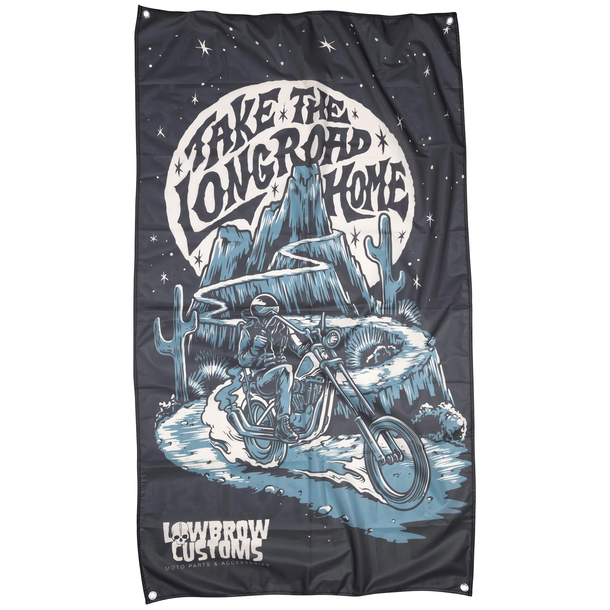 Lowbrow Customs Take the Long Road Home Flag