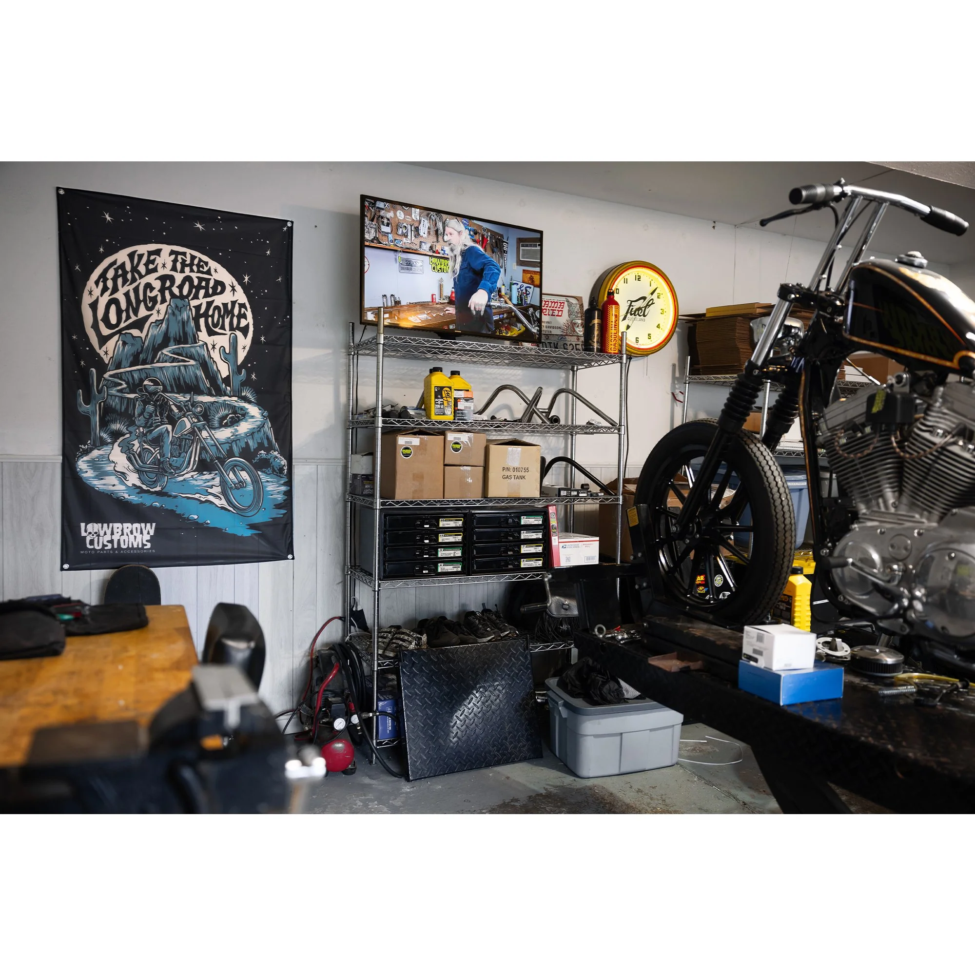 Lowbrow Customs Take the Long Road Home Flag - Image 10