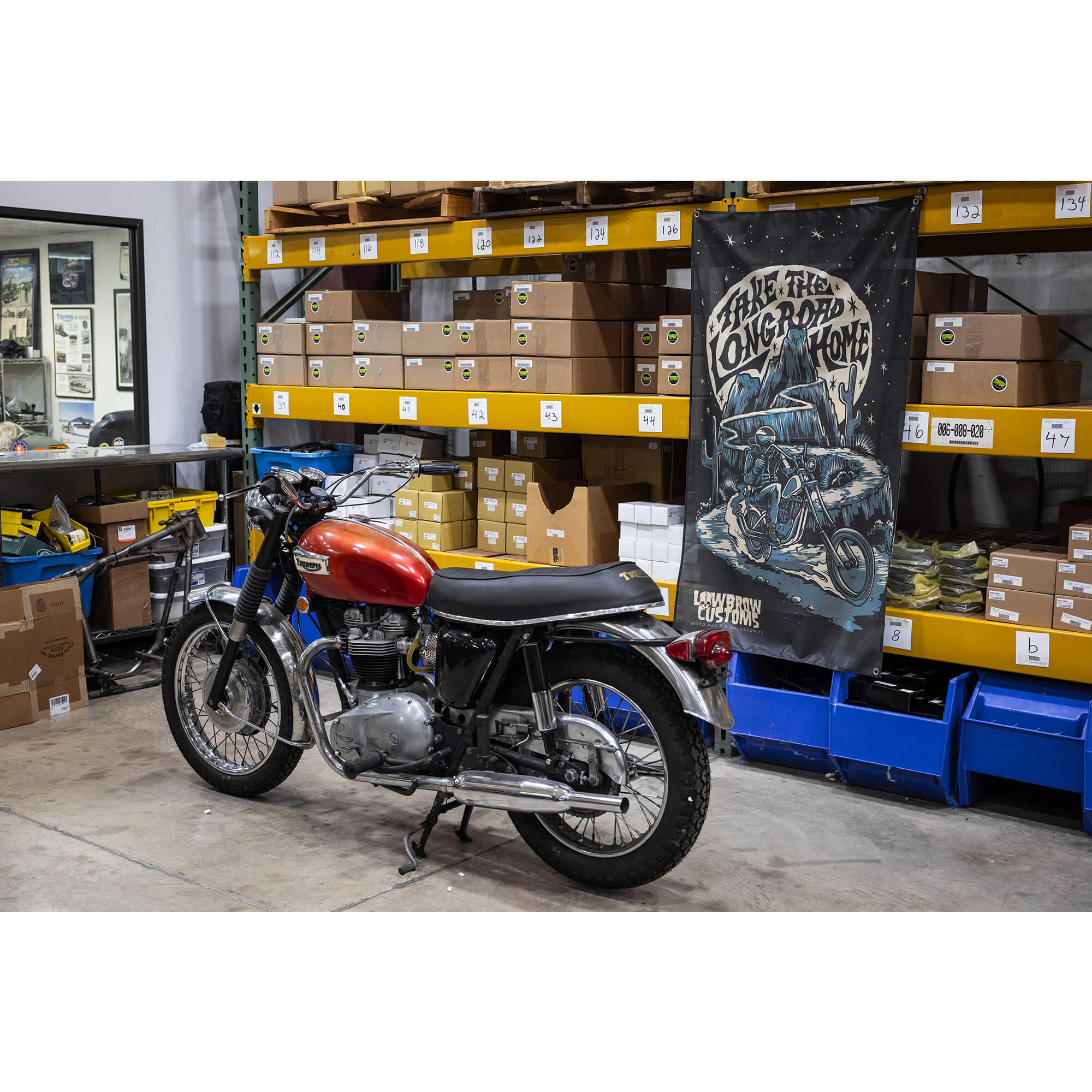 Lowbrow Customs Take the Long Road Home Flag - Image 13