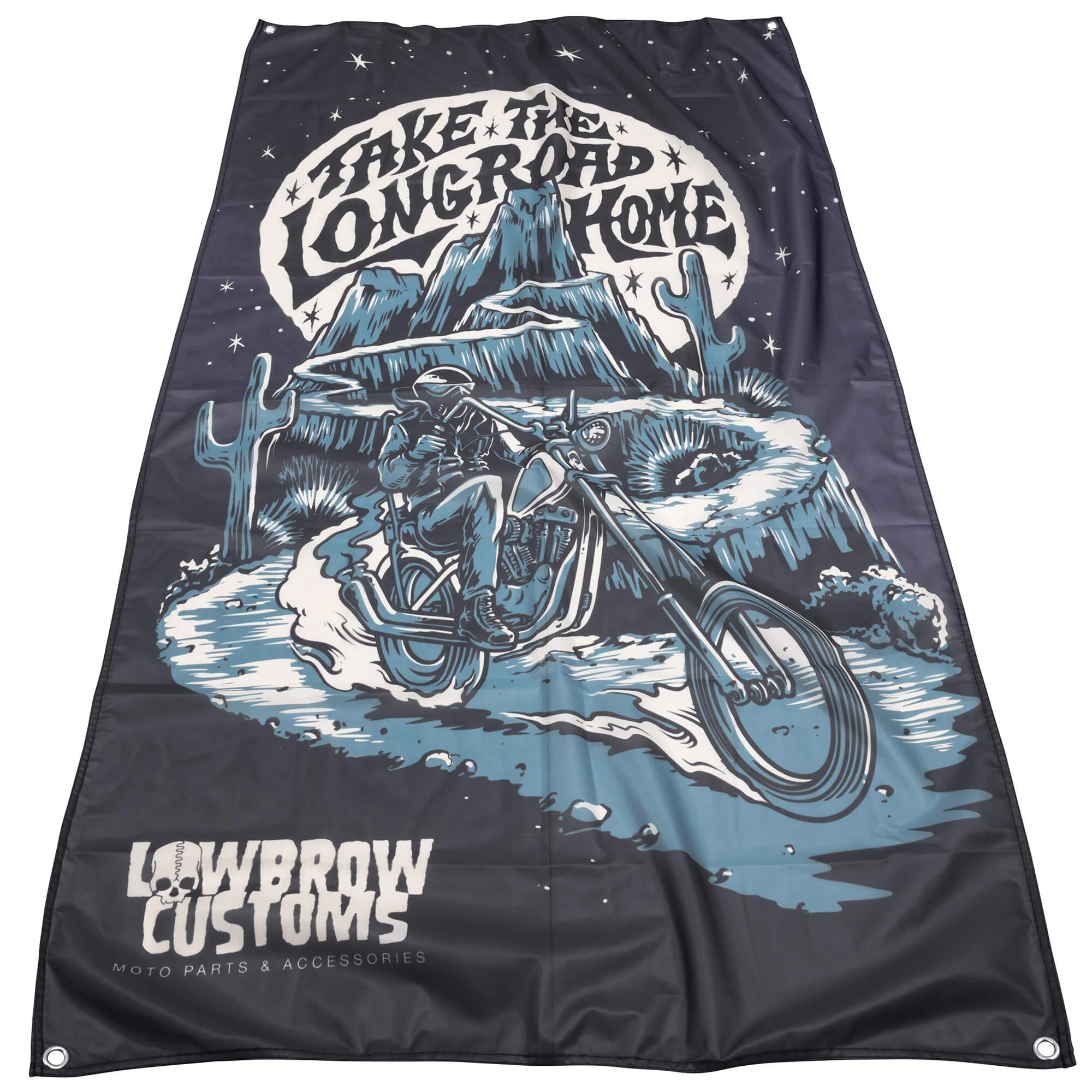 Lowbrow Customs Take the Long Road Home Flag - Image 3