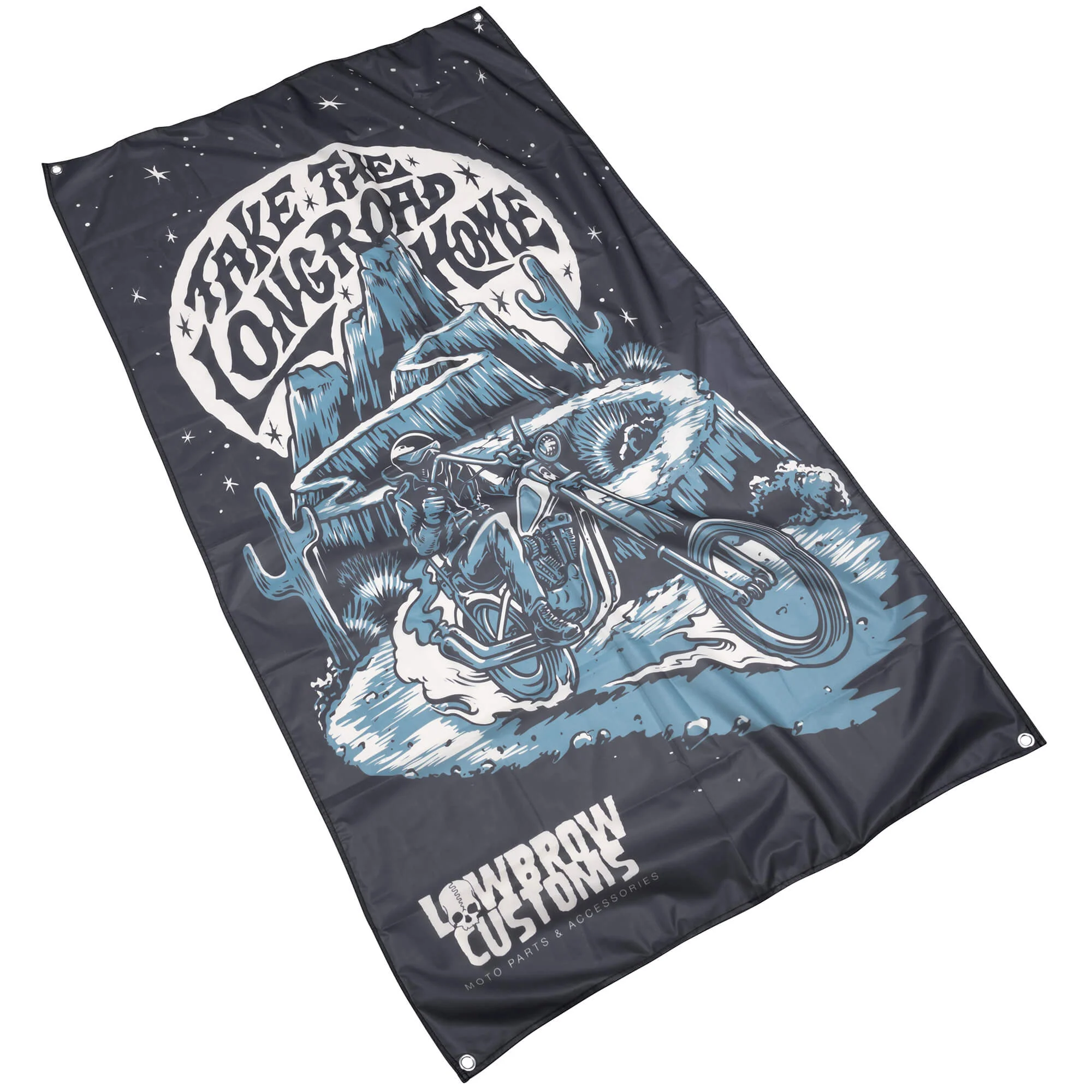 Lowbrow Customs Take the Long Road Home Flag - Image 4