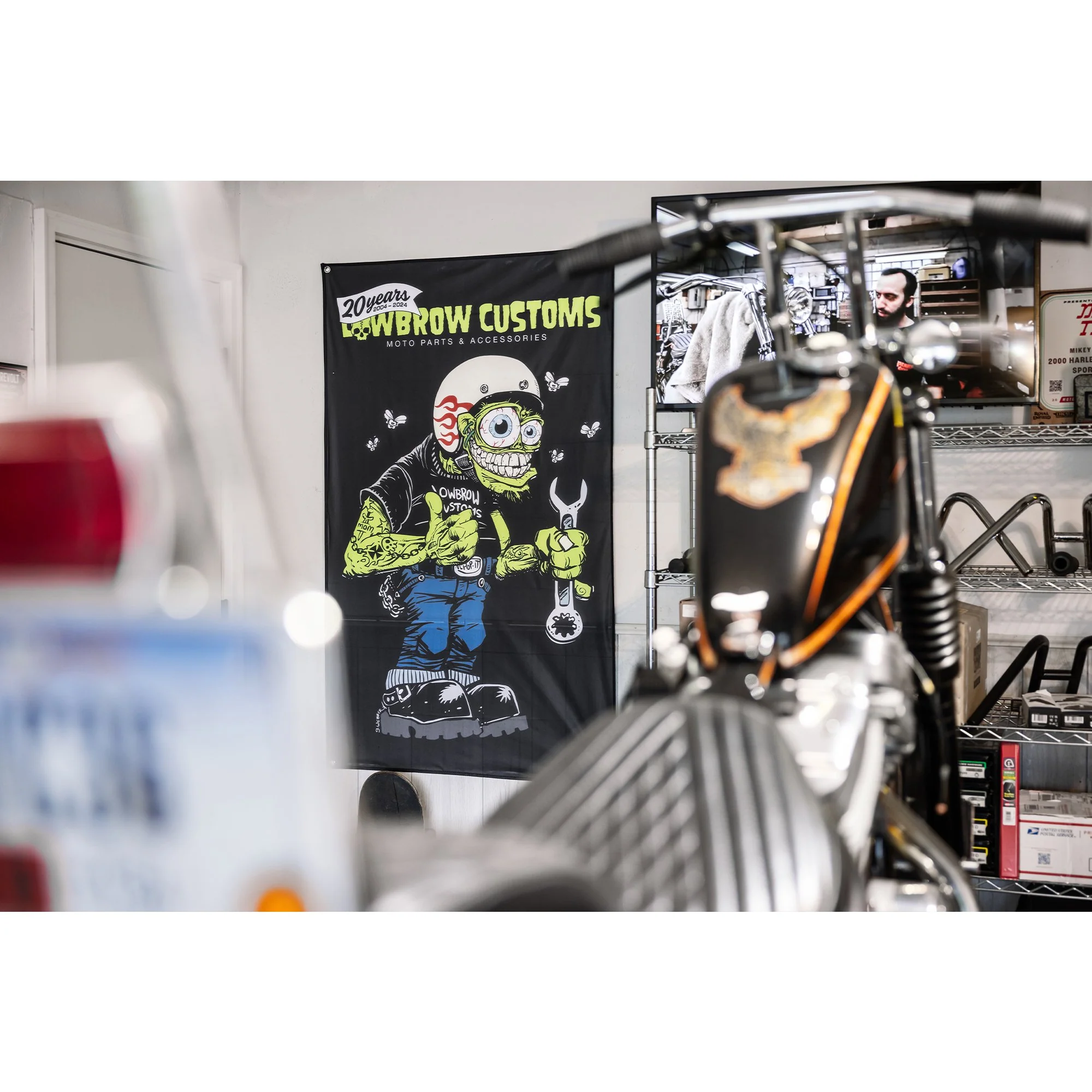Lowbrow Customs Weirdo 20th Anniversary Flag - Image 2
