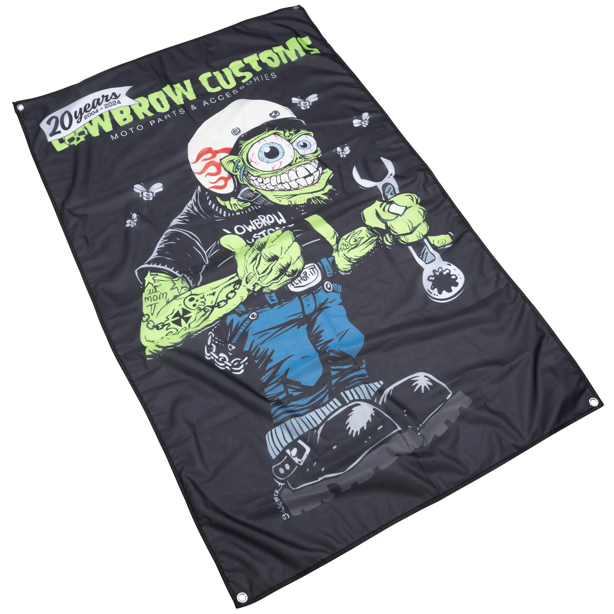 Lowbrow Customs Weirdo 20th Anniversary Flag - Image 4