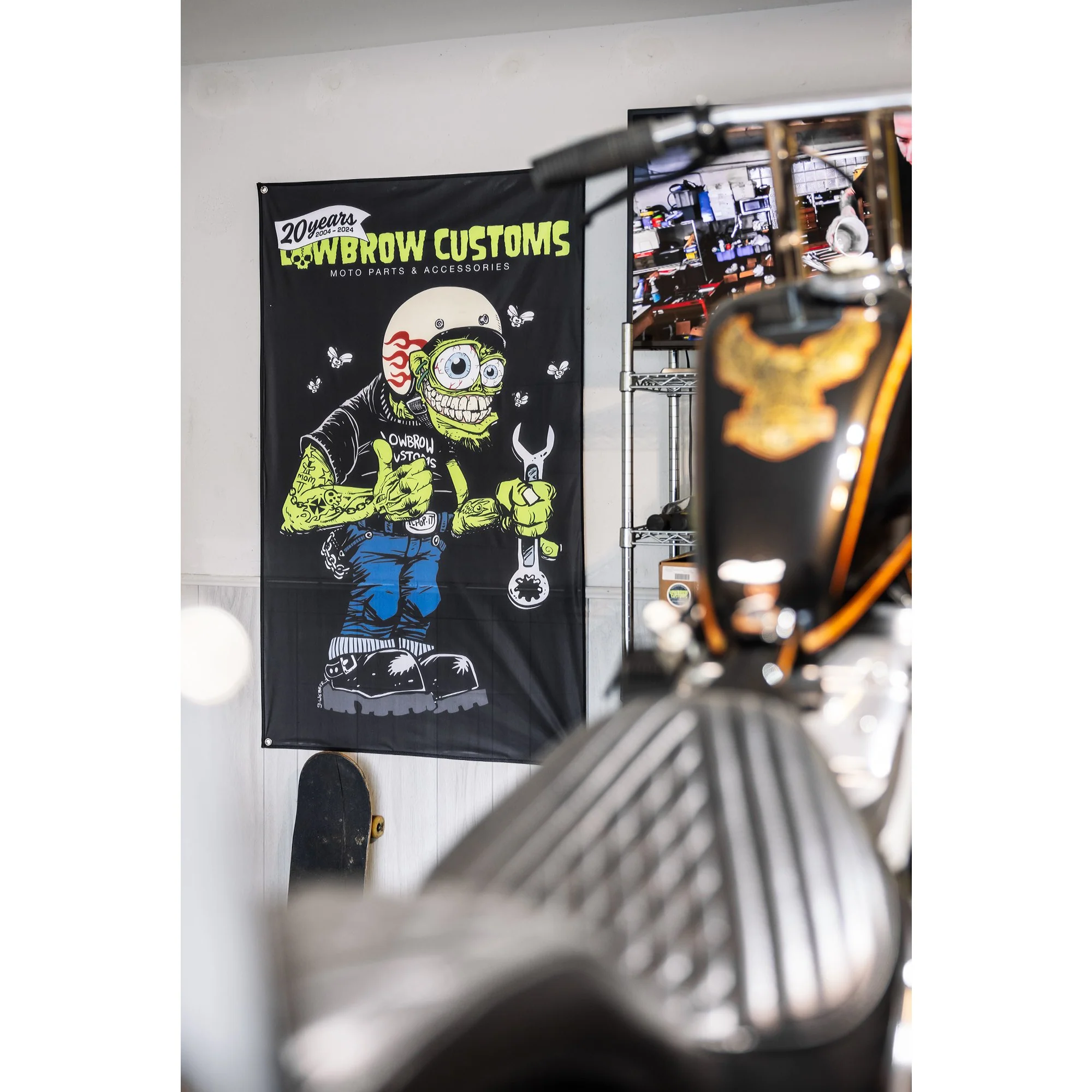 Lowbrow Customs Weirdo 20th Anniversary Flag - Image 7