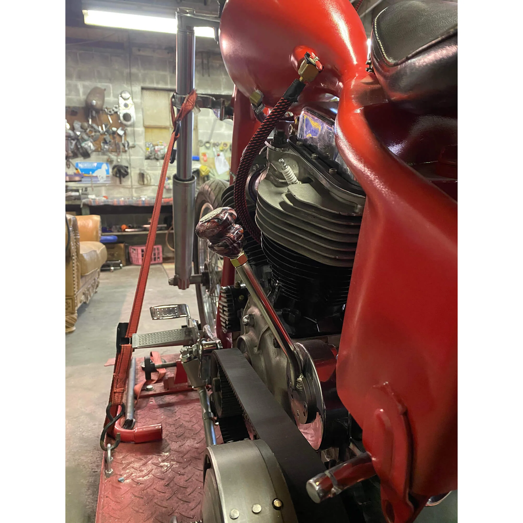 Big Twin Fabricator Shifter Plate - Stainless Steel - Image 4