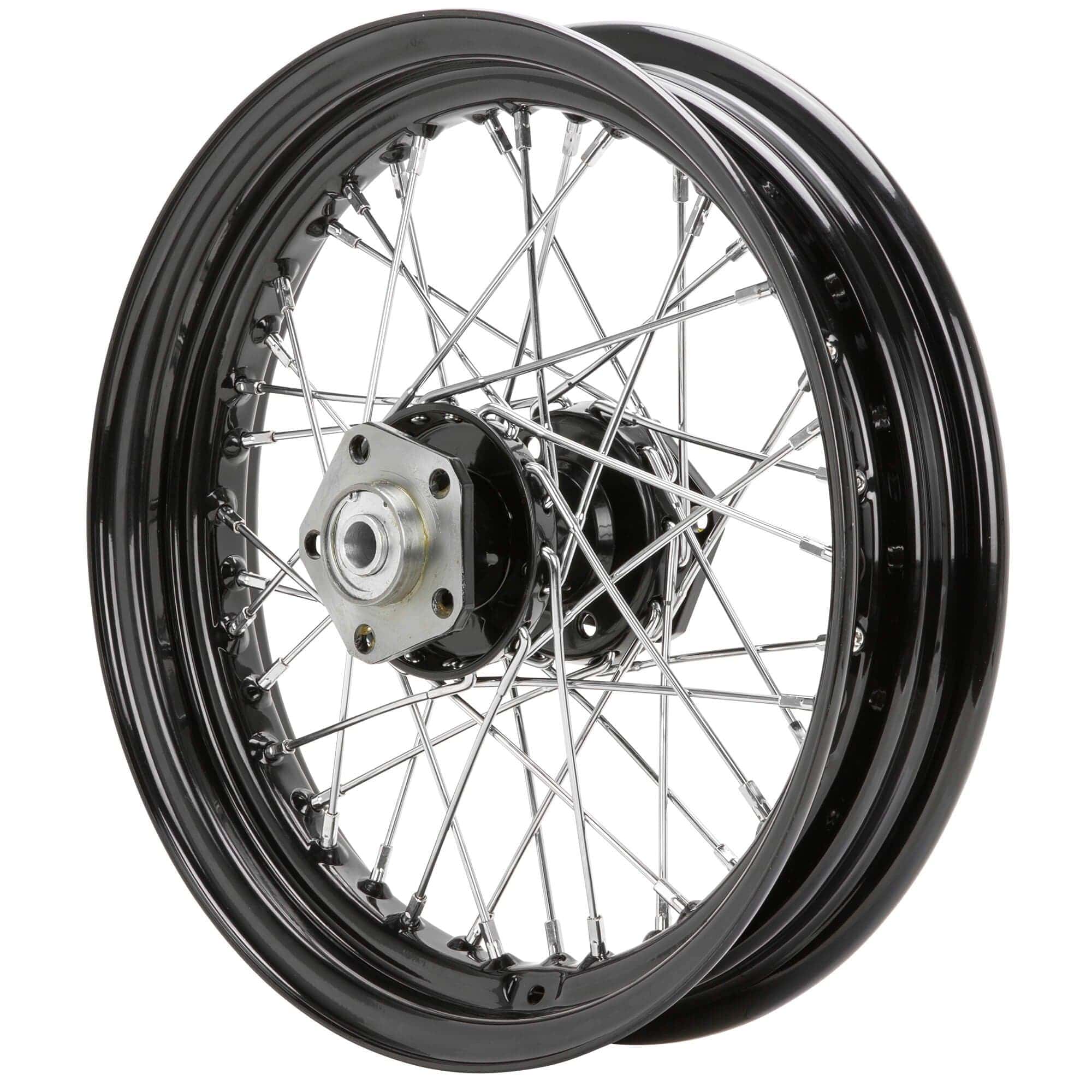 16" x 3.00" Black Wheel for 1973-1984 Harley Big Twin - Front or Rear - Dual Flange