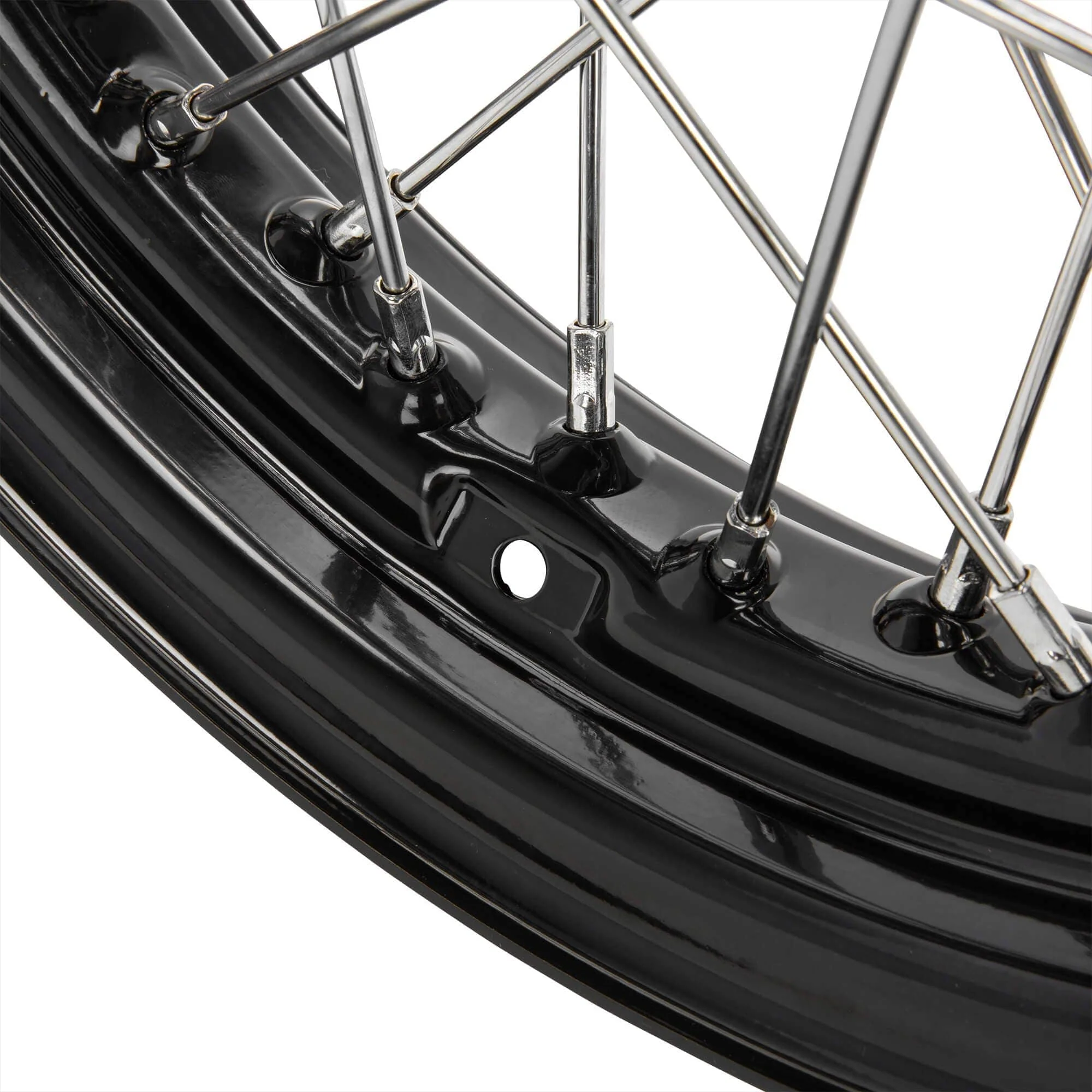 16" x 3.00" Black Wheel for 1973-1984 Harley Big Twin - Front or Rear - Dual Flange - Image 2