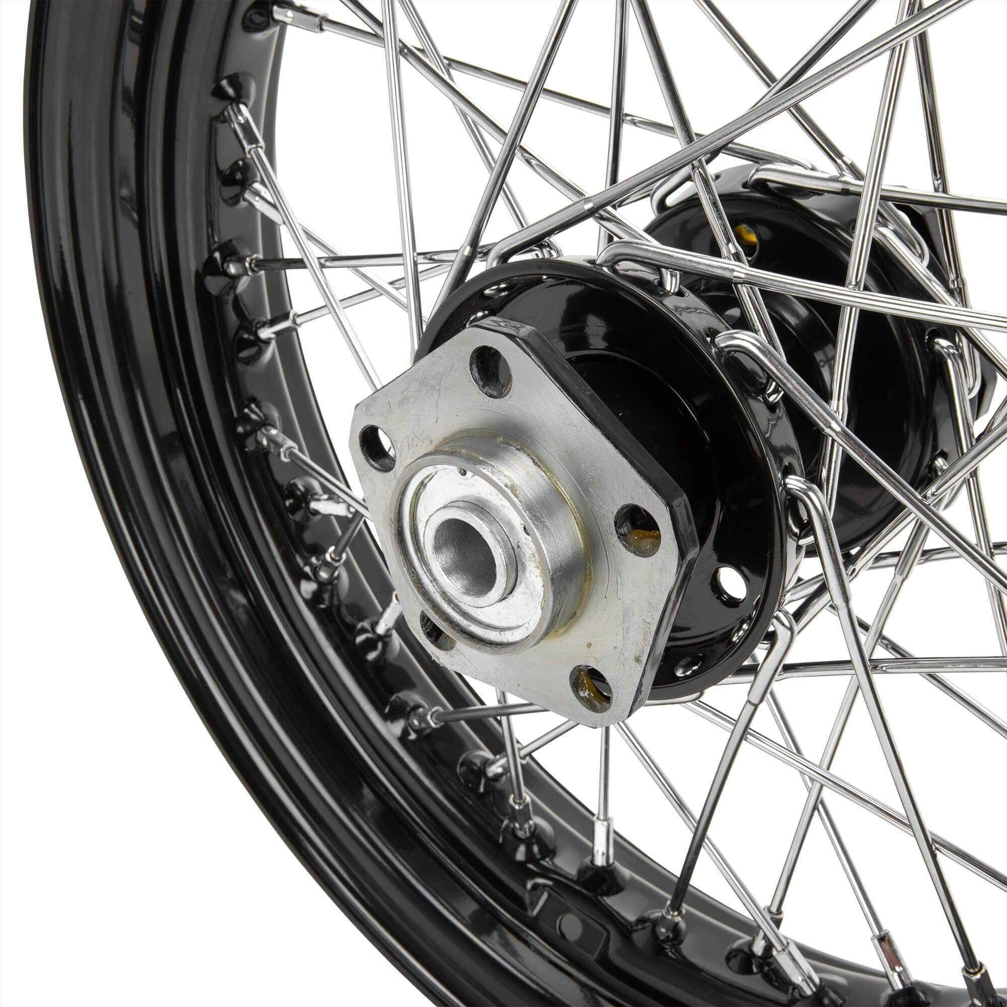 16" x 3.00" Black Wheel for 1973-1984 Harley Big Twin - Front or Rear - Dual Flange - Image 3
