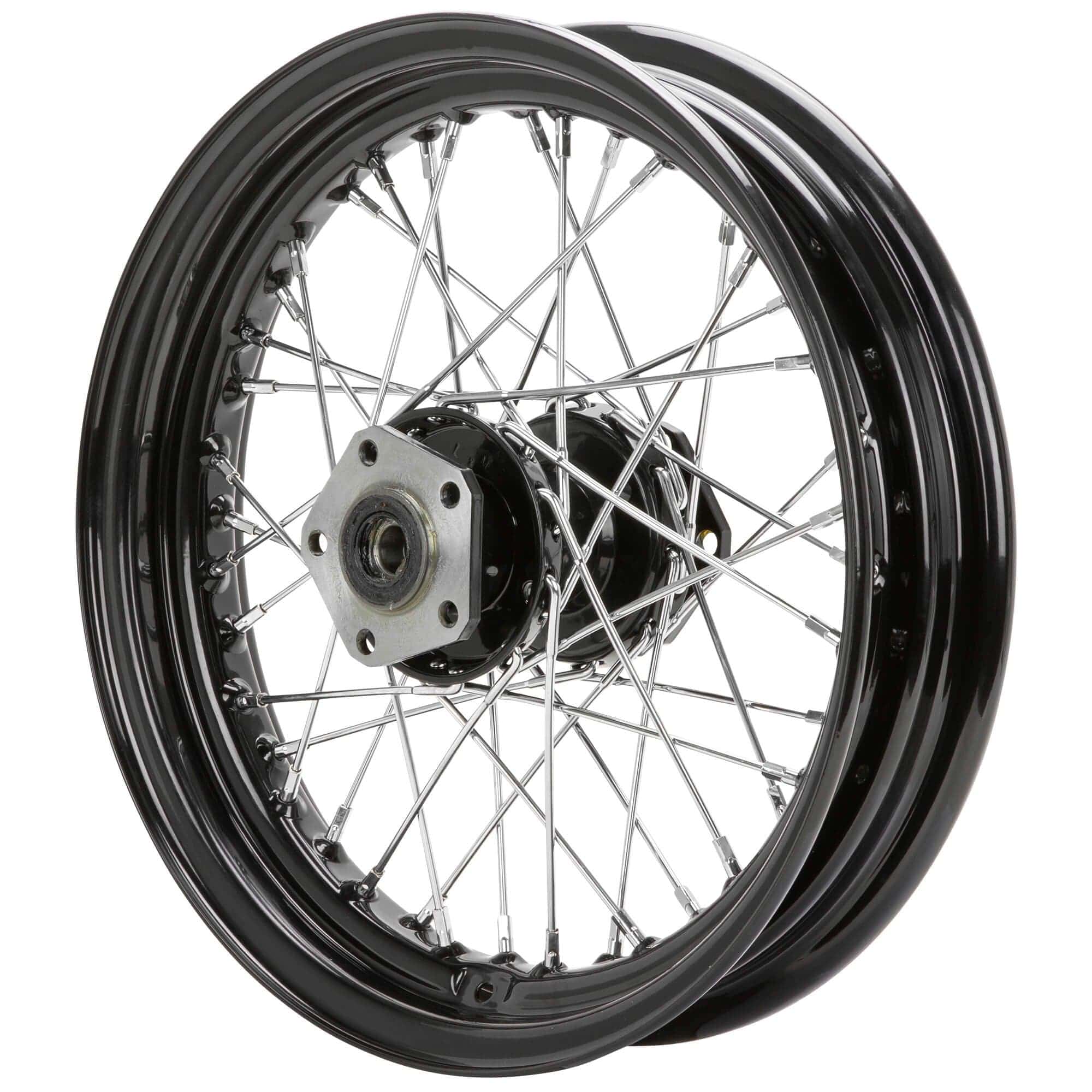 16 x 3.00 Black Complete Rear Wheel fits all Harley-Davidson 1979-1999