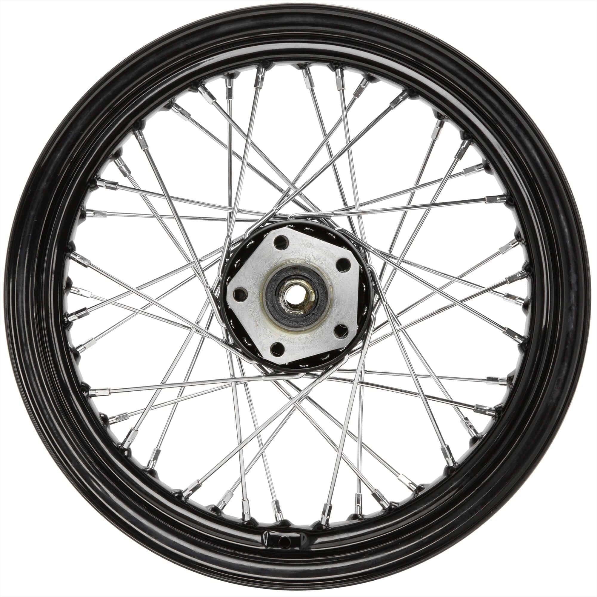 16 x 3.00 Black Complete Rear Wheel fits all Harley-Davidson 1979-1999 - Image 4