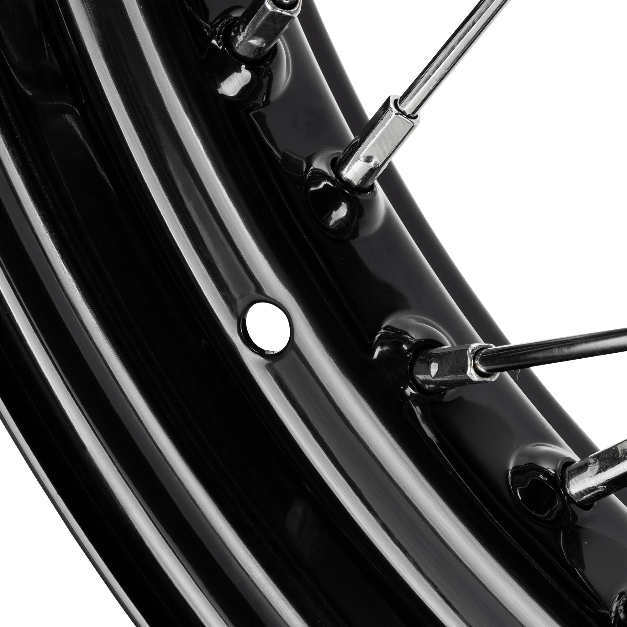 16 x 3 Black Complete Front Single Flange Wheel Harley-Davidson FLST 1984-1999 - Image 6