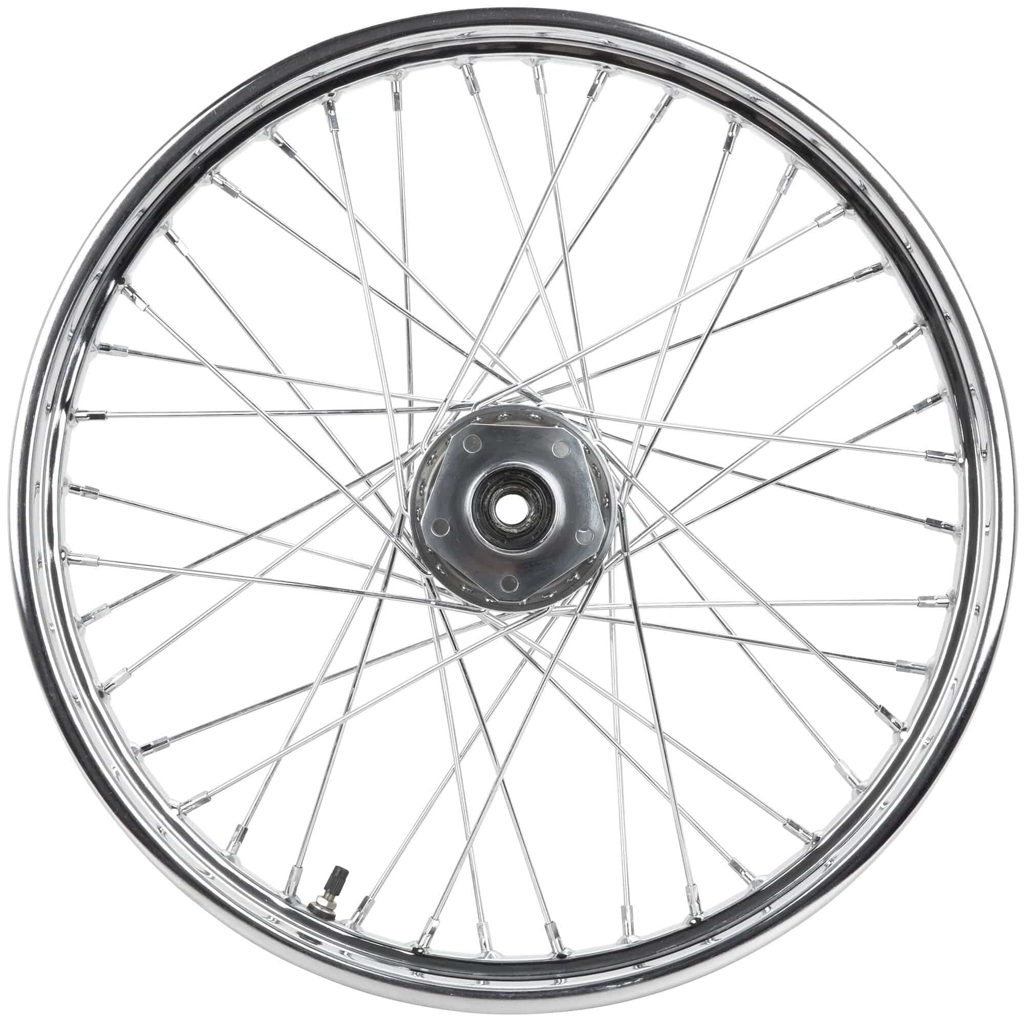 21 x 2.15 Chrome Complete Front Single Flange Wheel Harley-Davidson FXST FXDWG 1984-1999 - Image 2
