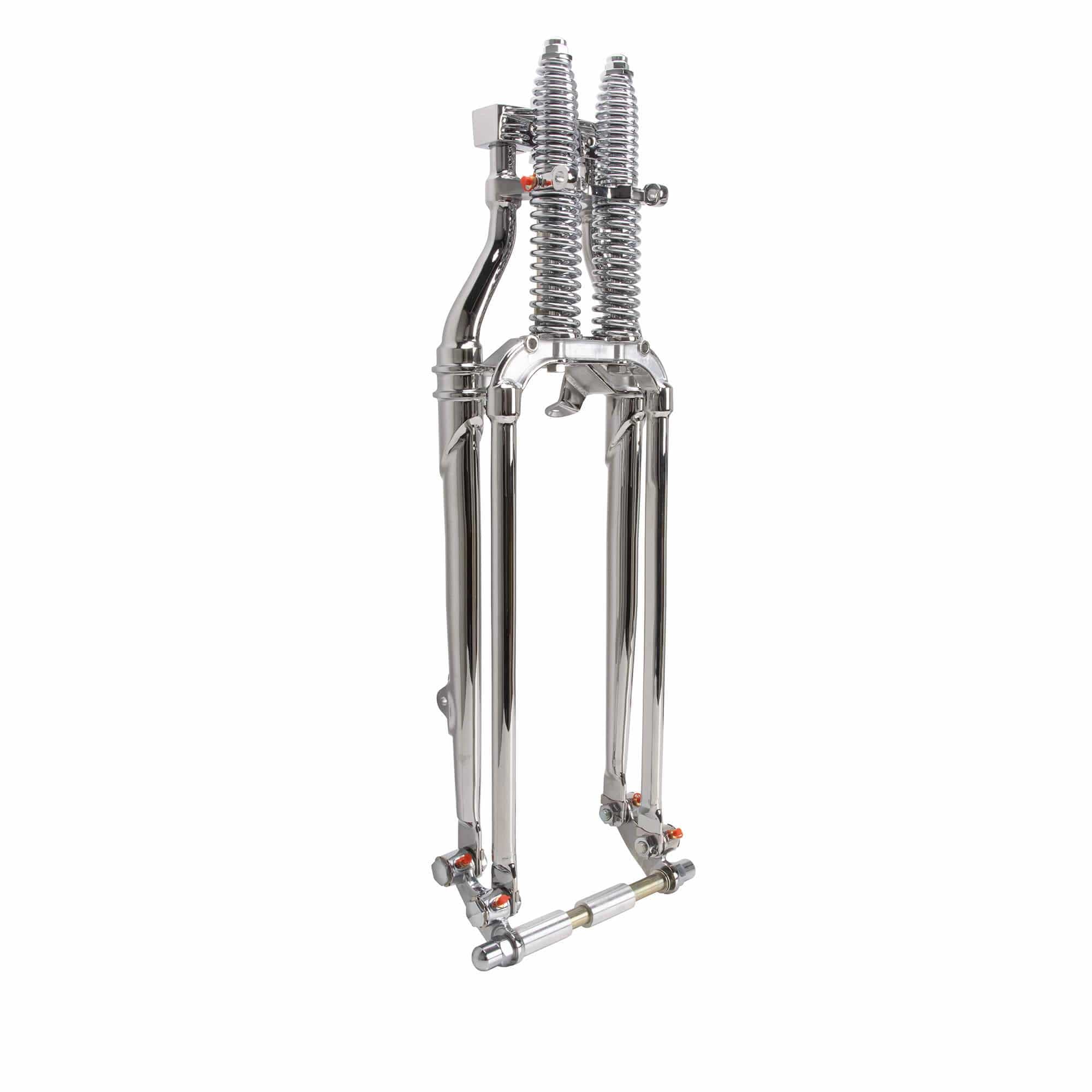 Hardbody Antique Style Springer Front End - 2 inch Over Length - Chrome