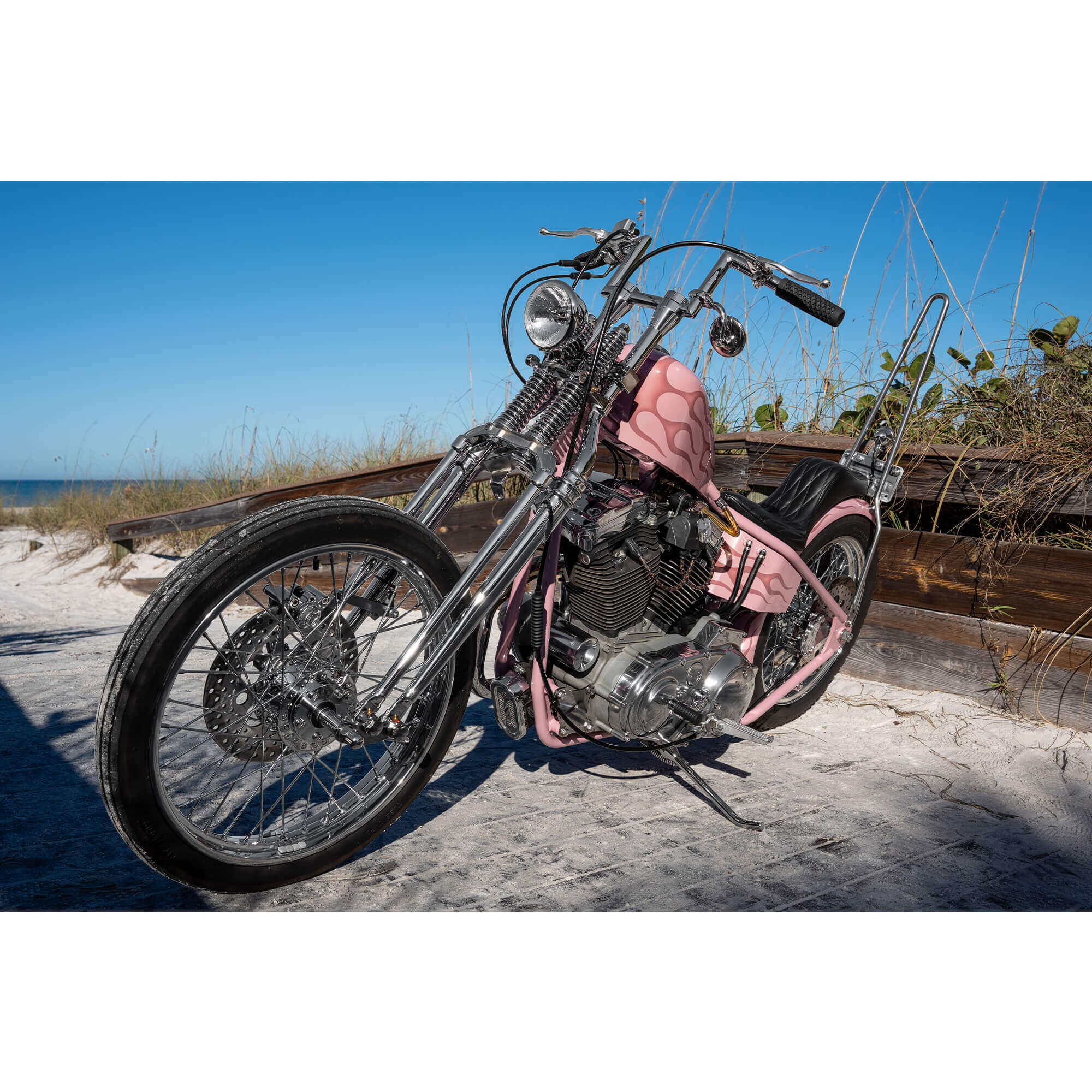 Hardbody Antique Style Springer Front End - 2 inch Over Length - Chrome - Image 6