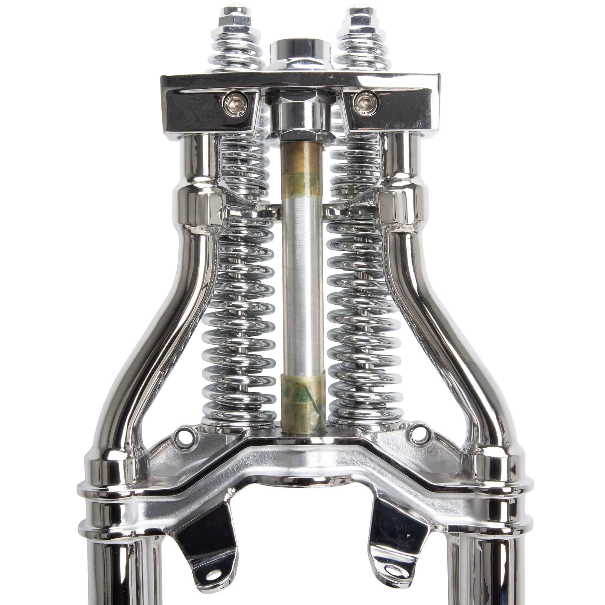 Hardbody Antique Style Springer Front End - 4 inch Over Length - Chrome - Image 11