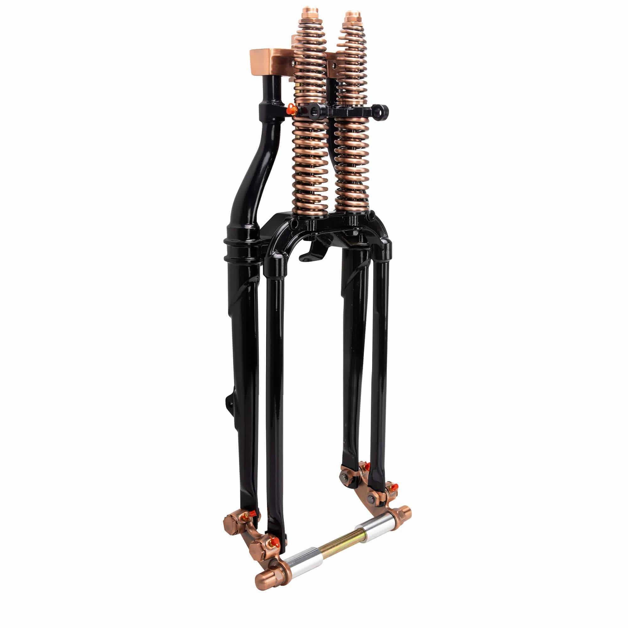 Hardbody Springer Front End - Antique Style 2" Under Length - Copper and Black