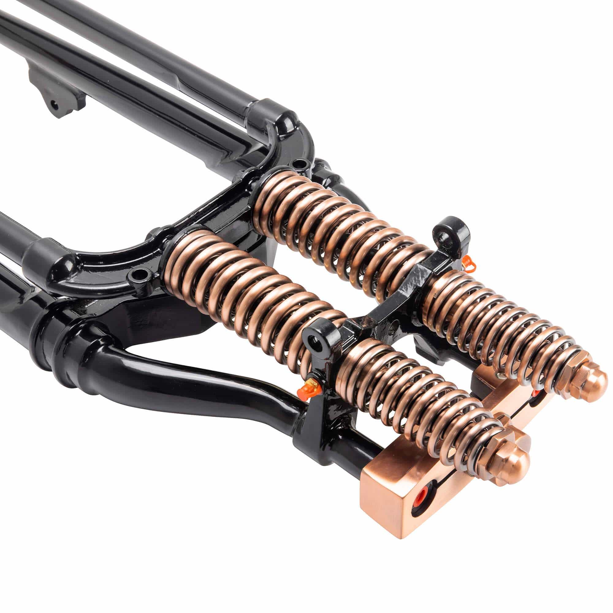Hardbody Springer Front End - Antique Style 2" Under Length - Copper and Black - Image 12