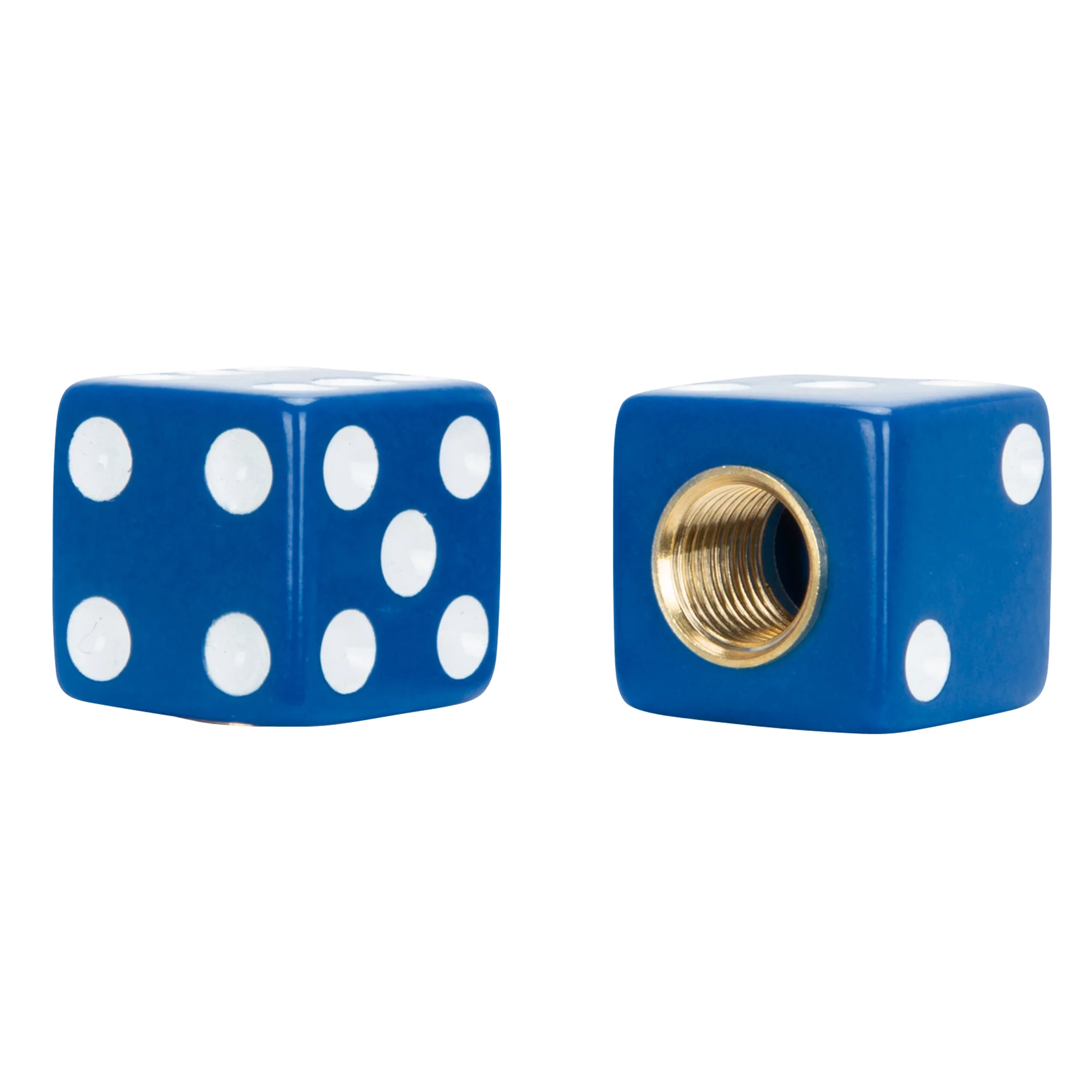 Dice Air Valve Caps - Blue