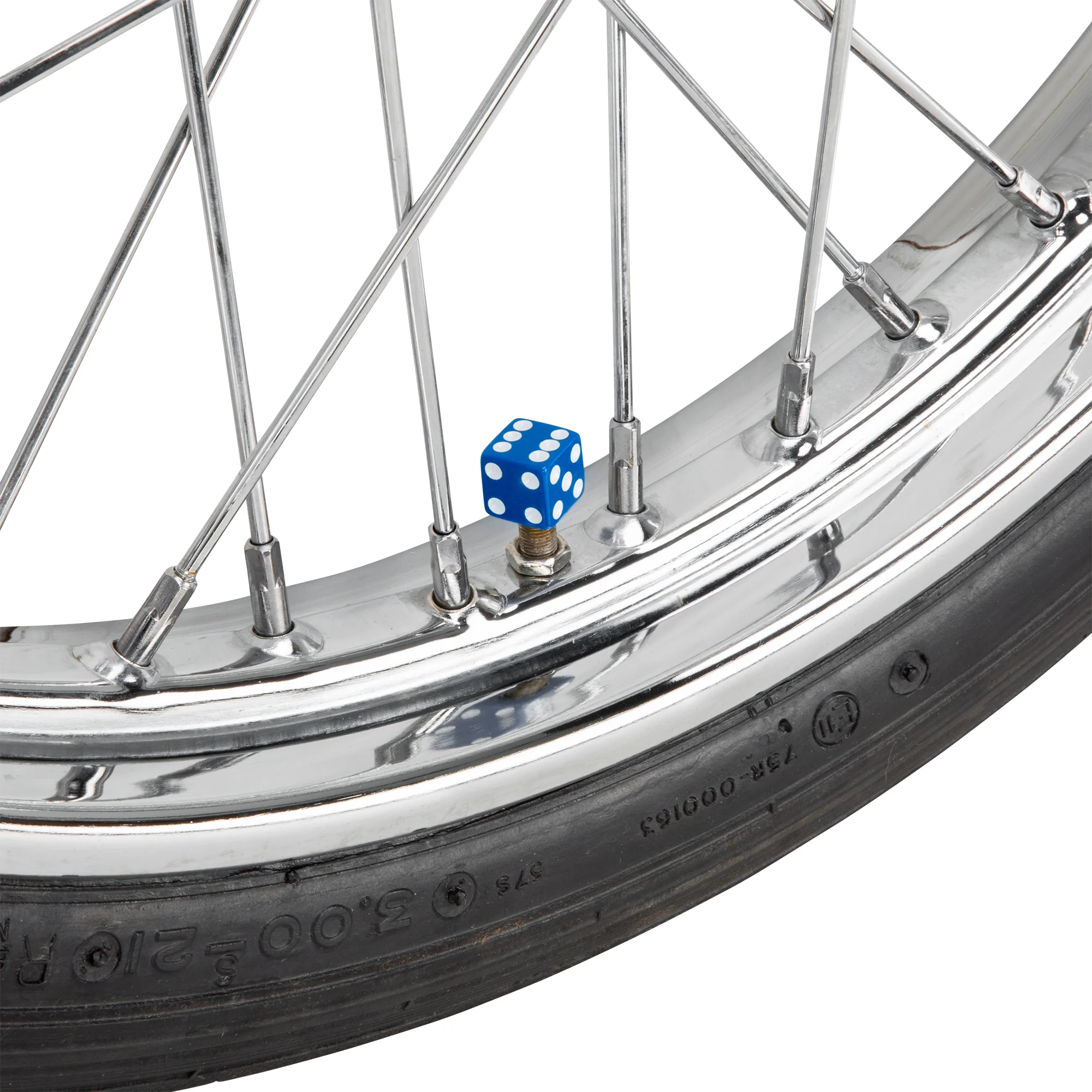 Dice Air Valve Caps - Blue - Image 2