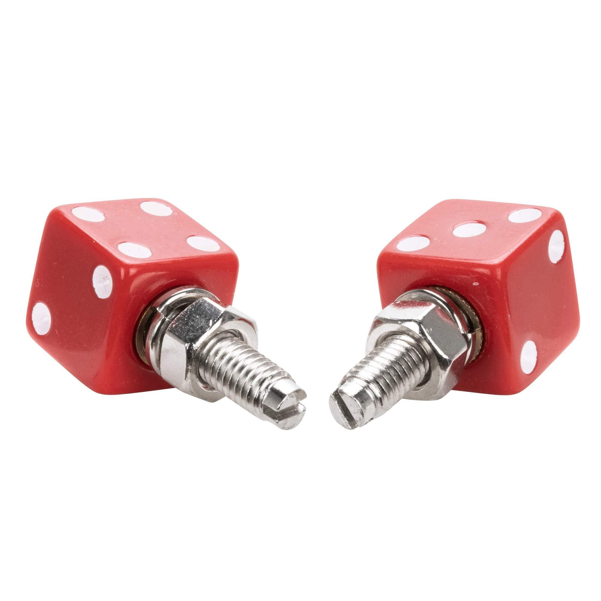 Dice License Plate Bolts - Red - Image 3