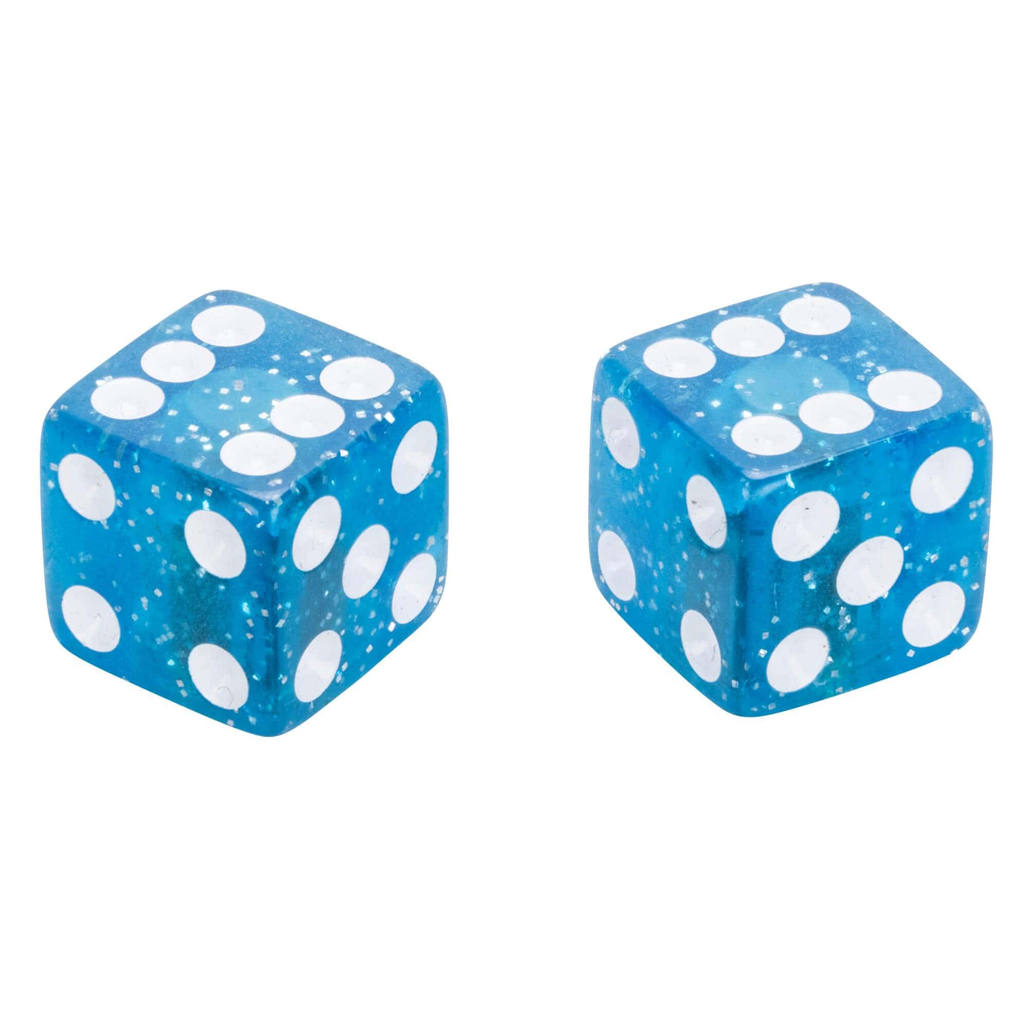 Glitter Dice Air Valve Caps - Blue - Image 4