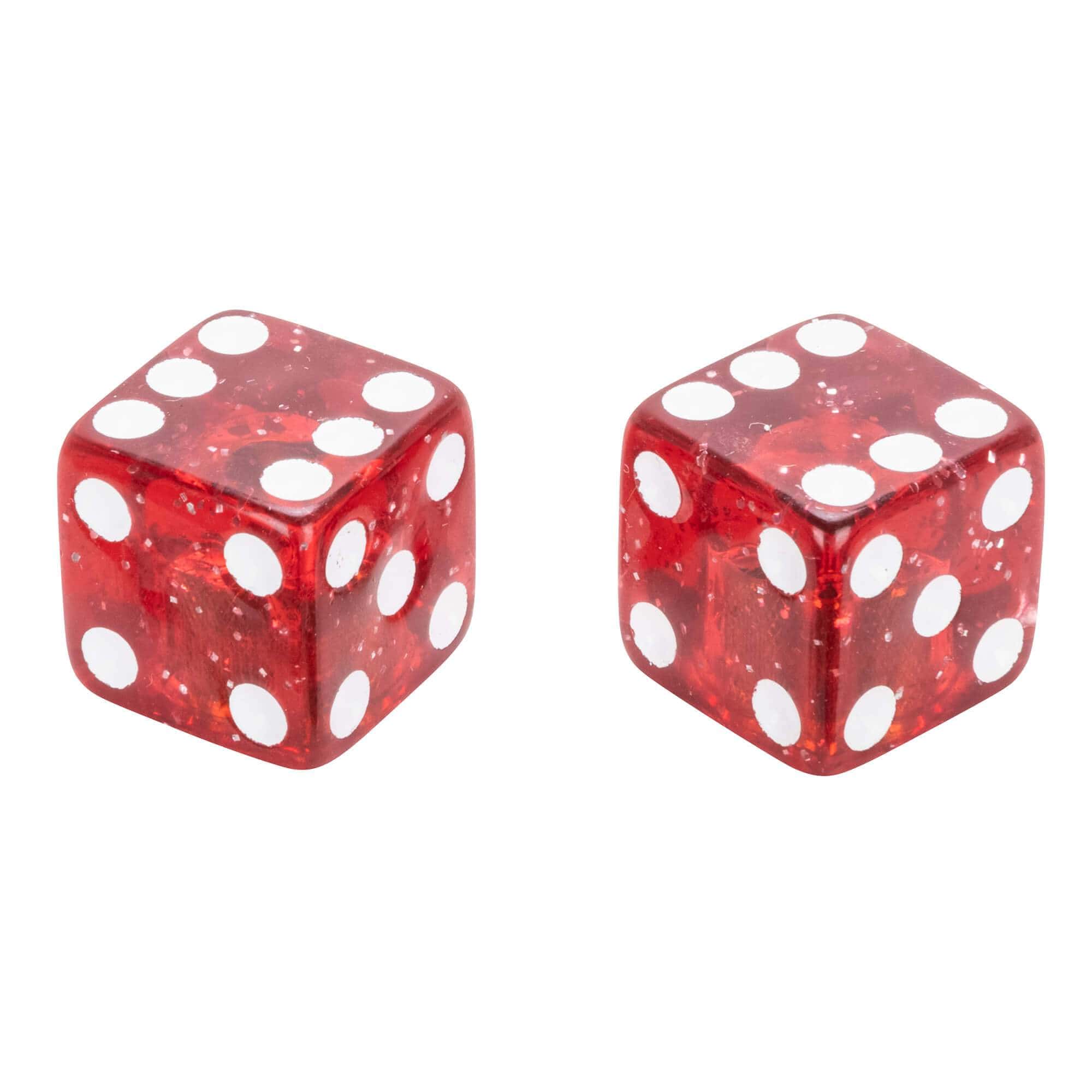 Glitter Dice Air Valve Caps - Red - Image 4